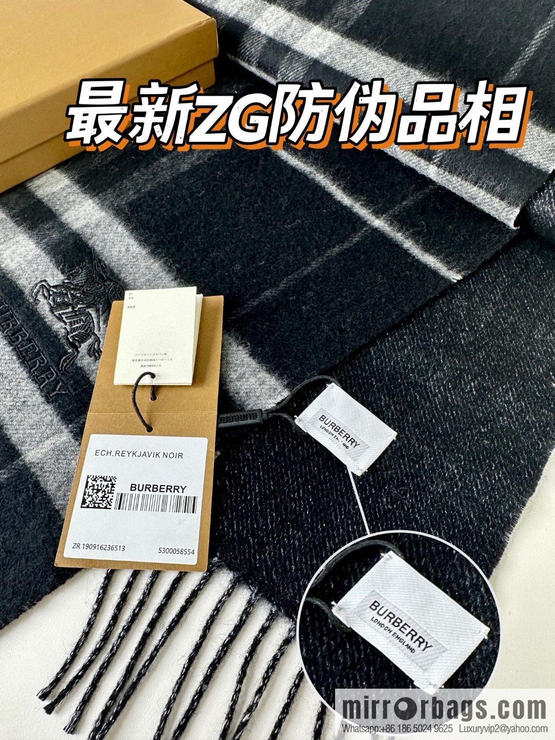 Burberry 2023 Burberry, the new double-sided warhorse men's and women's cashmere scarf