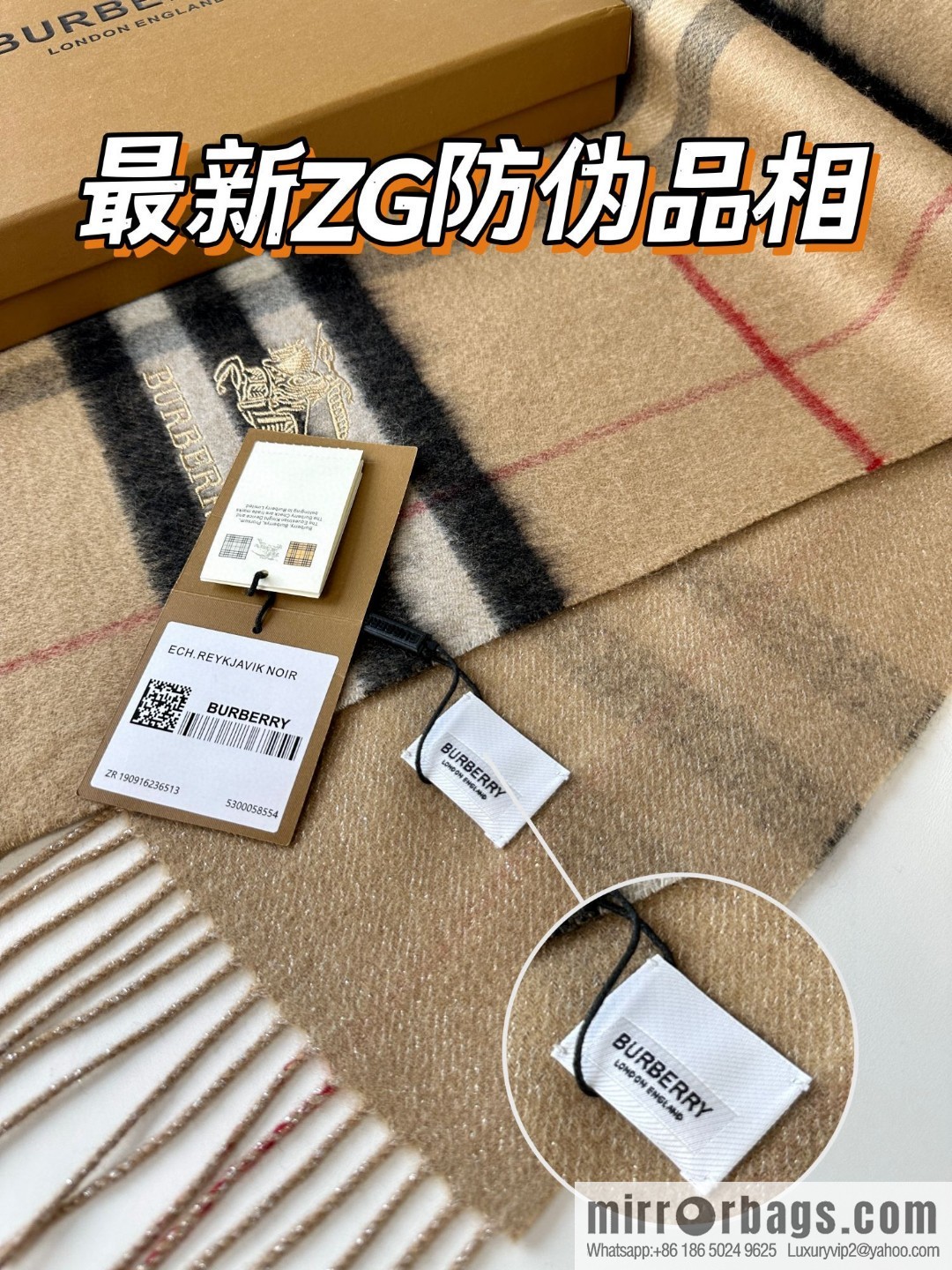 Burberry 2023 Burberry, the new double-sided warhorse men's and women's cashmere scarf