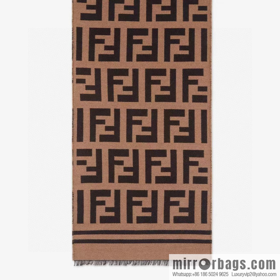 FENDI FF pattern wool scarf