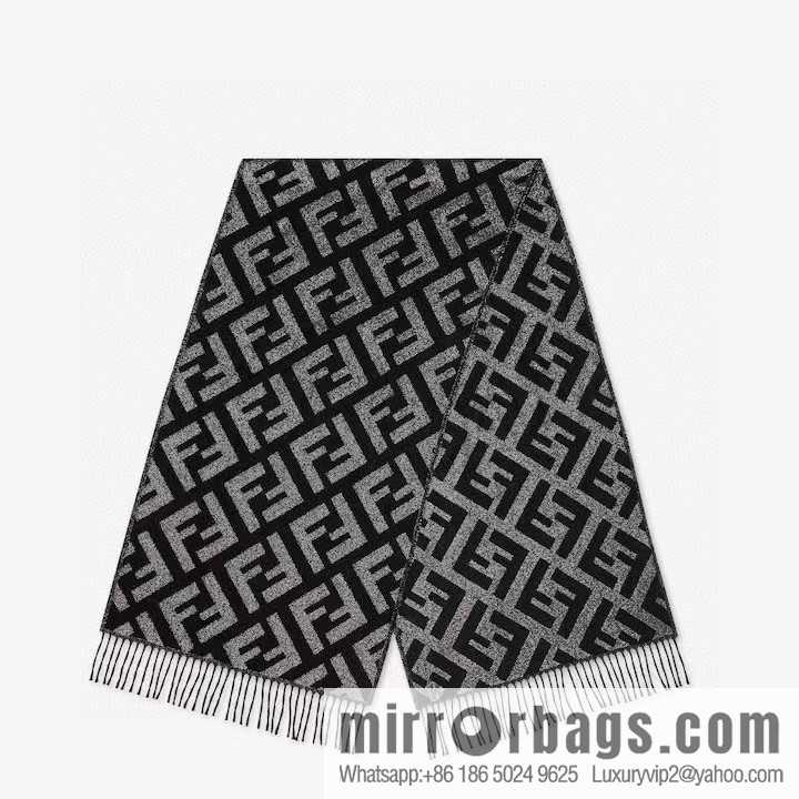 FENDI double F fringed cashmere towel