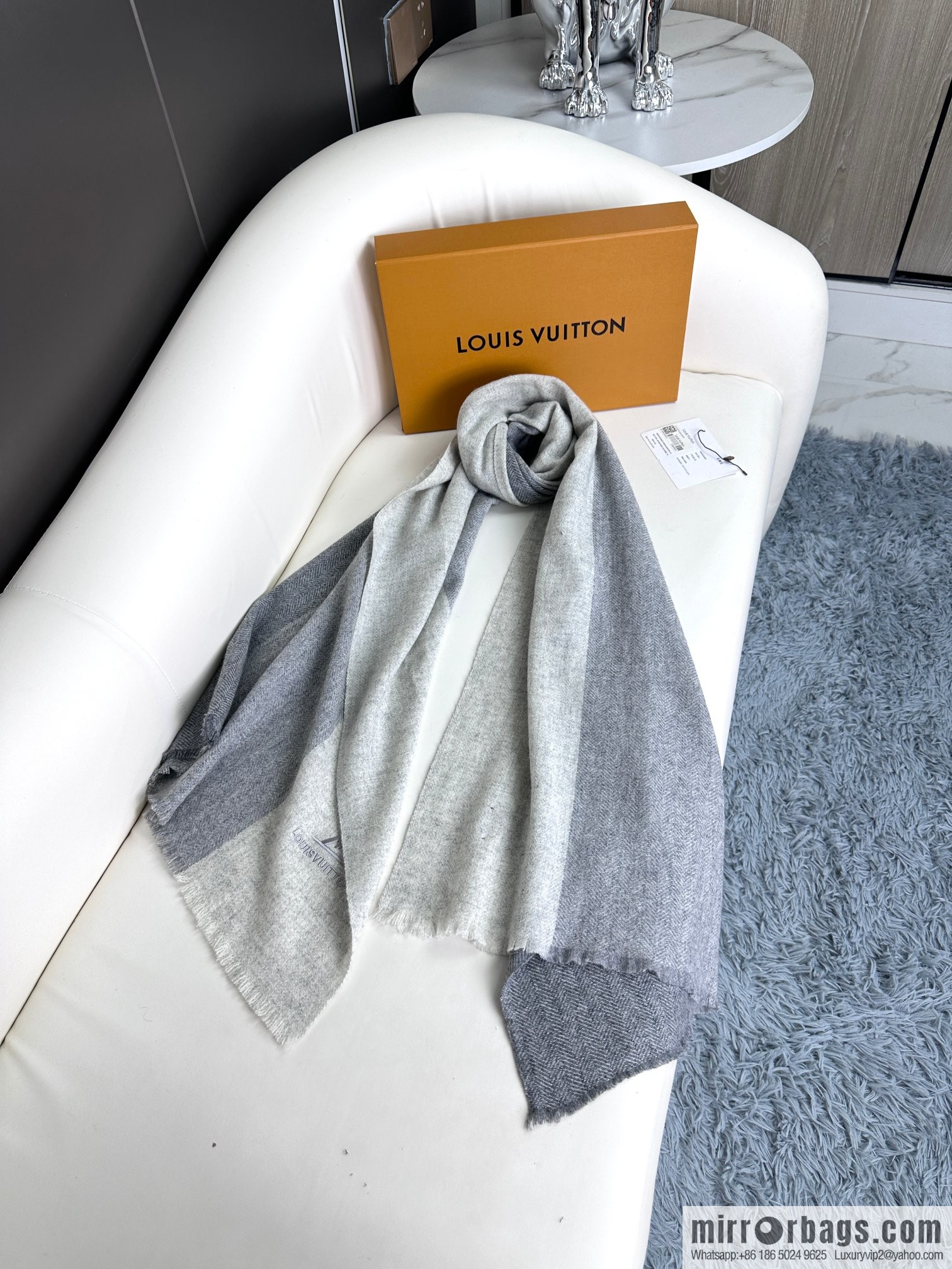 LV imported cashmere yarn long towel