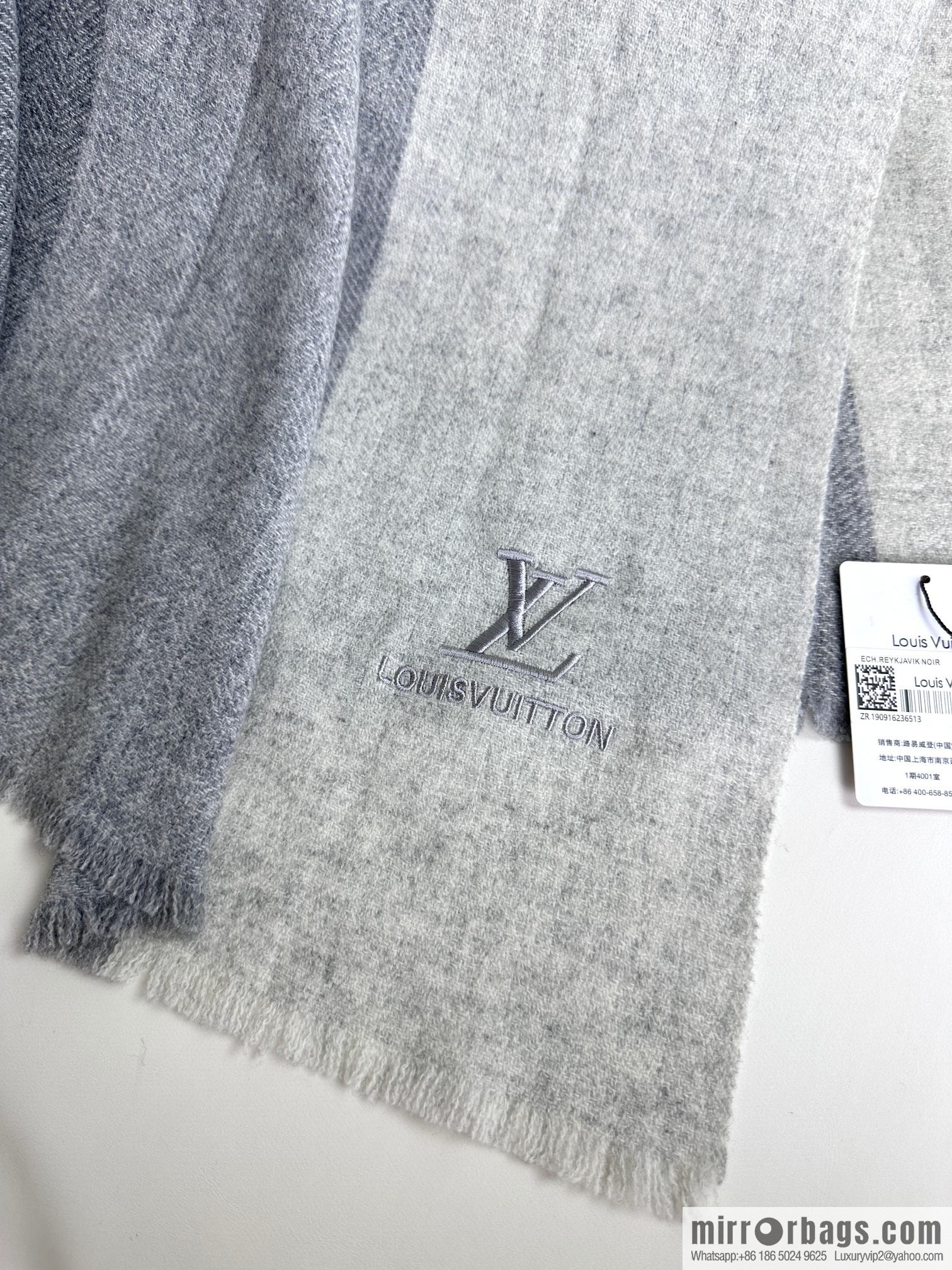 LV imported cashmere yarn long towel
