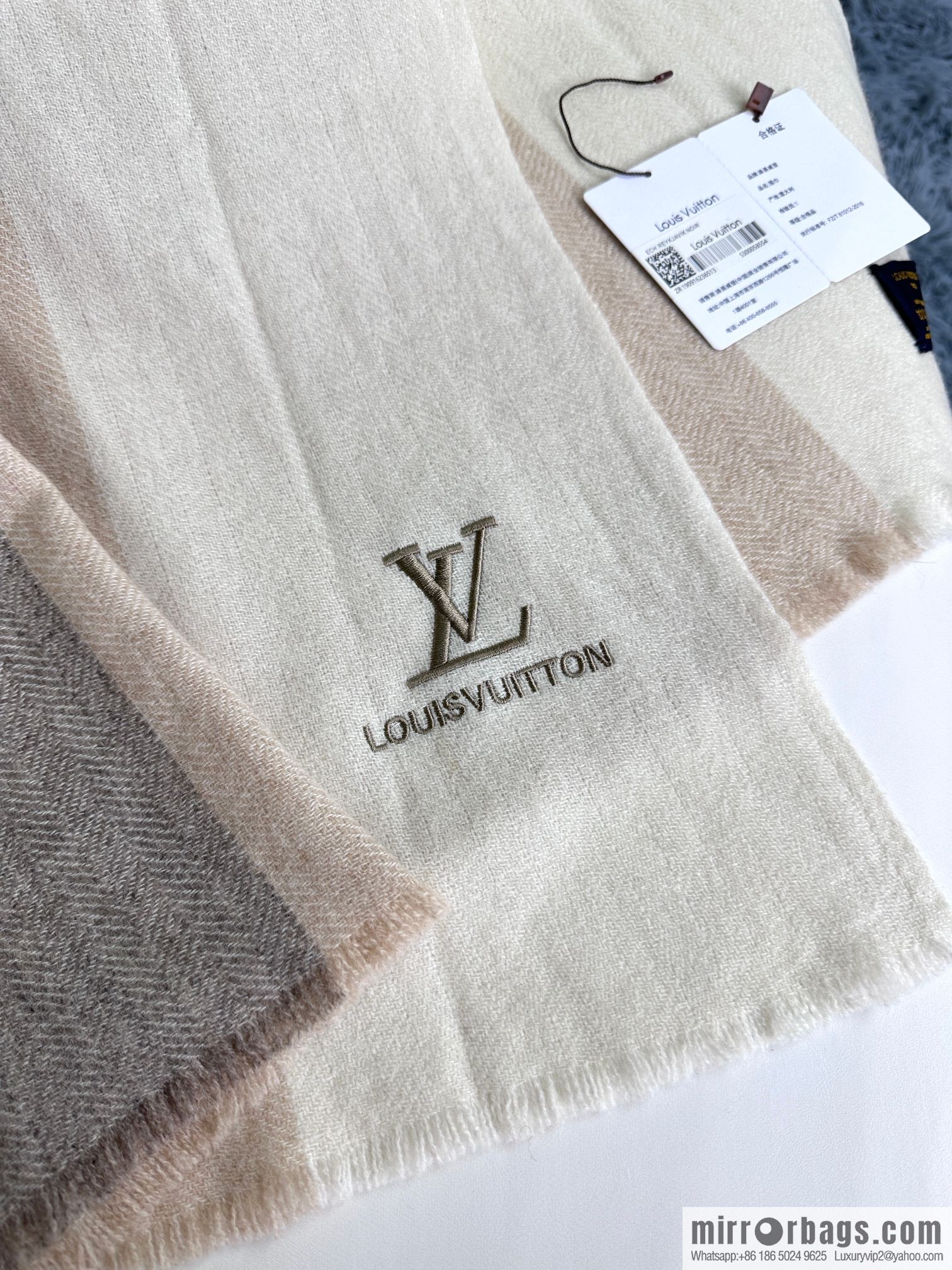 LV imported cashmere yarn long towel