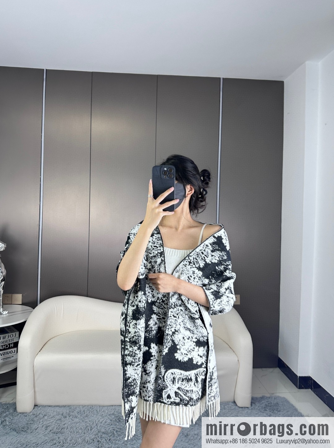 DIOR Sauvage printed scarf