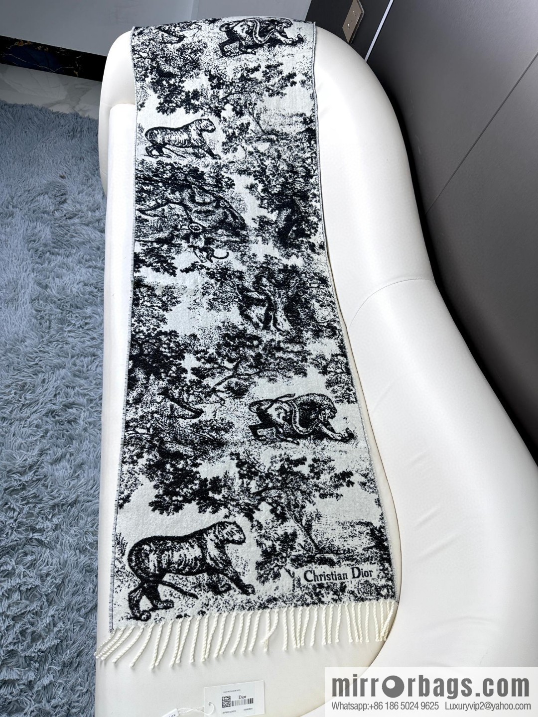 DIOR Sauvage printed scarf
