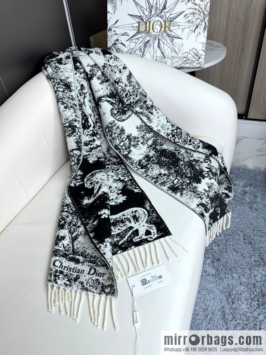 DIOR Sauvage printed scarf