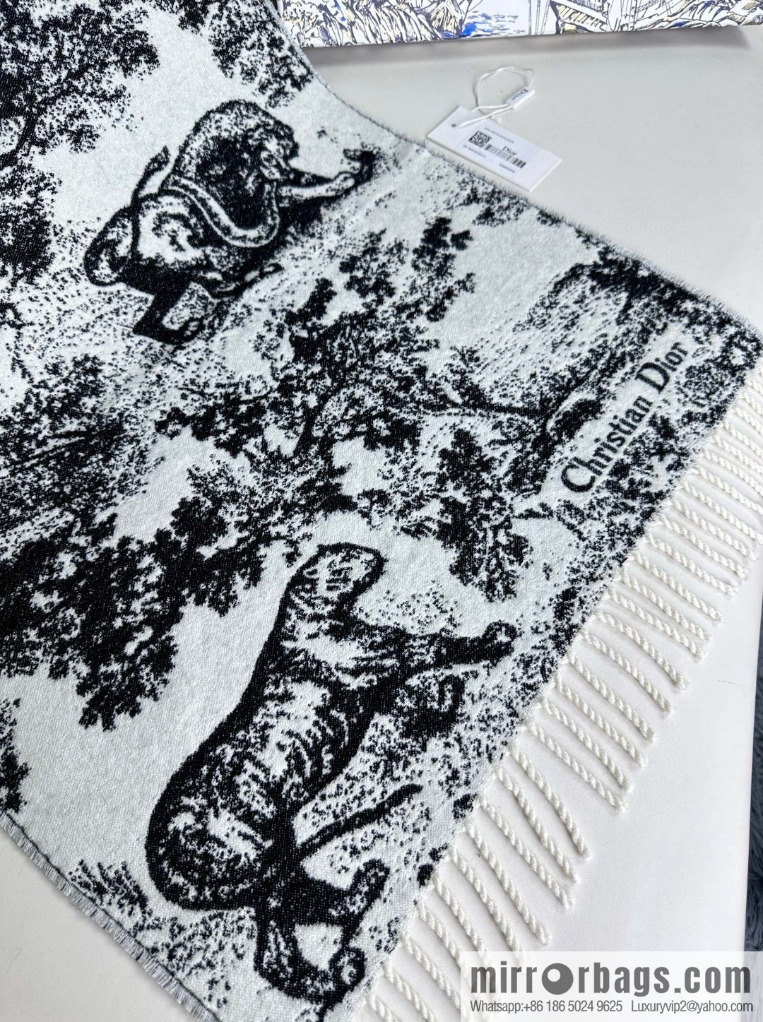 DIOR Sauvage printed scarf