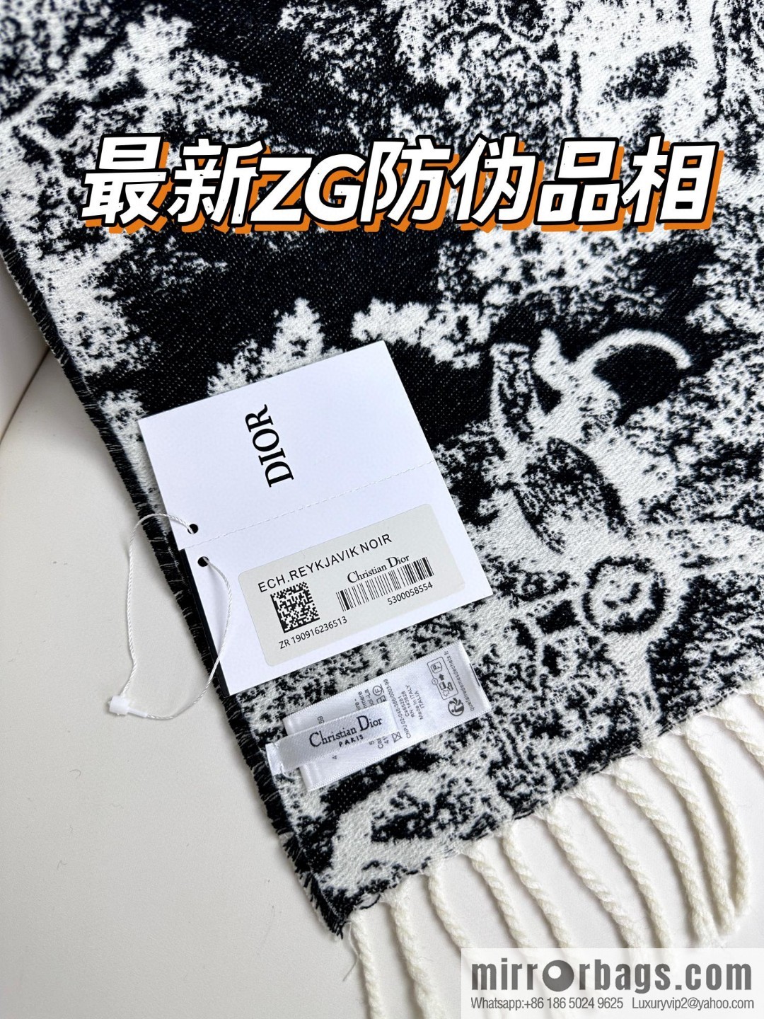 DIOR Sauvage printed scarf