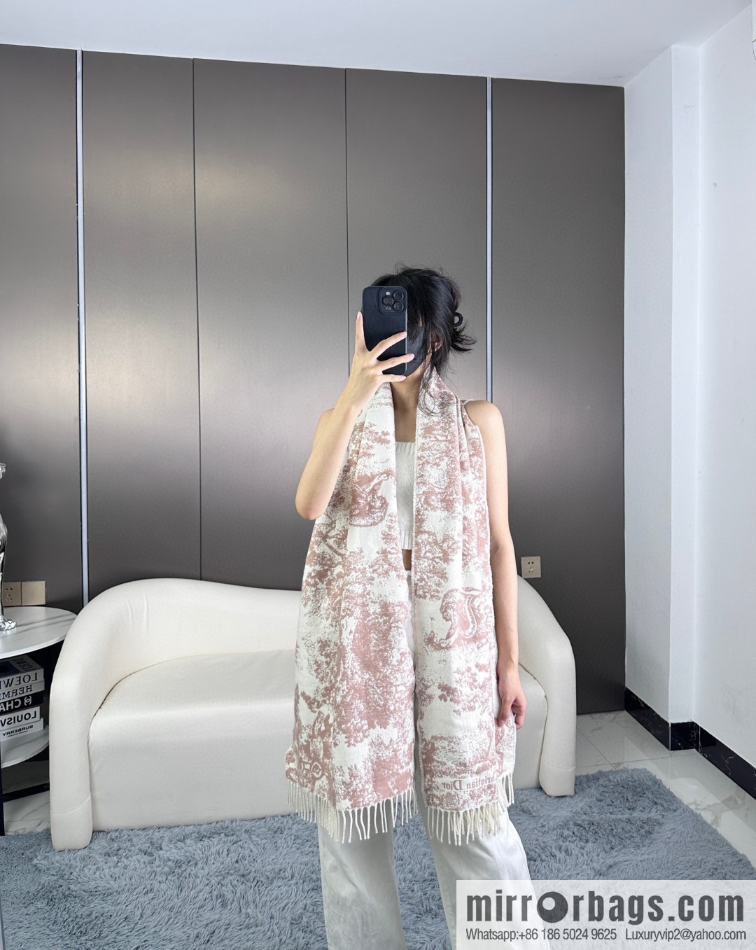 DIOR Sauvage printed scarf
