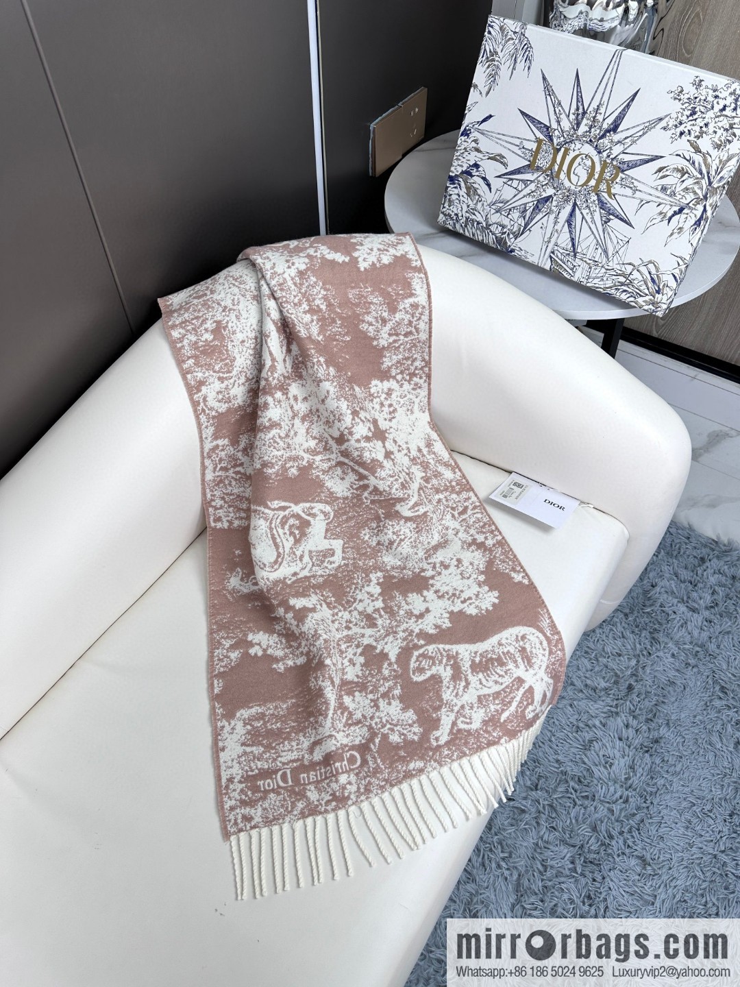 DIOR Sauvage printed scarf