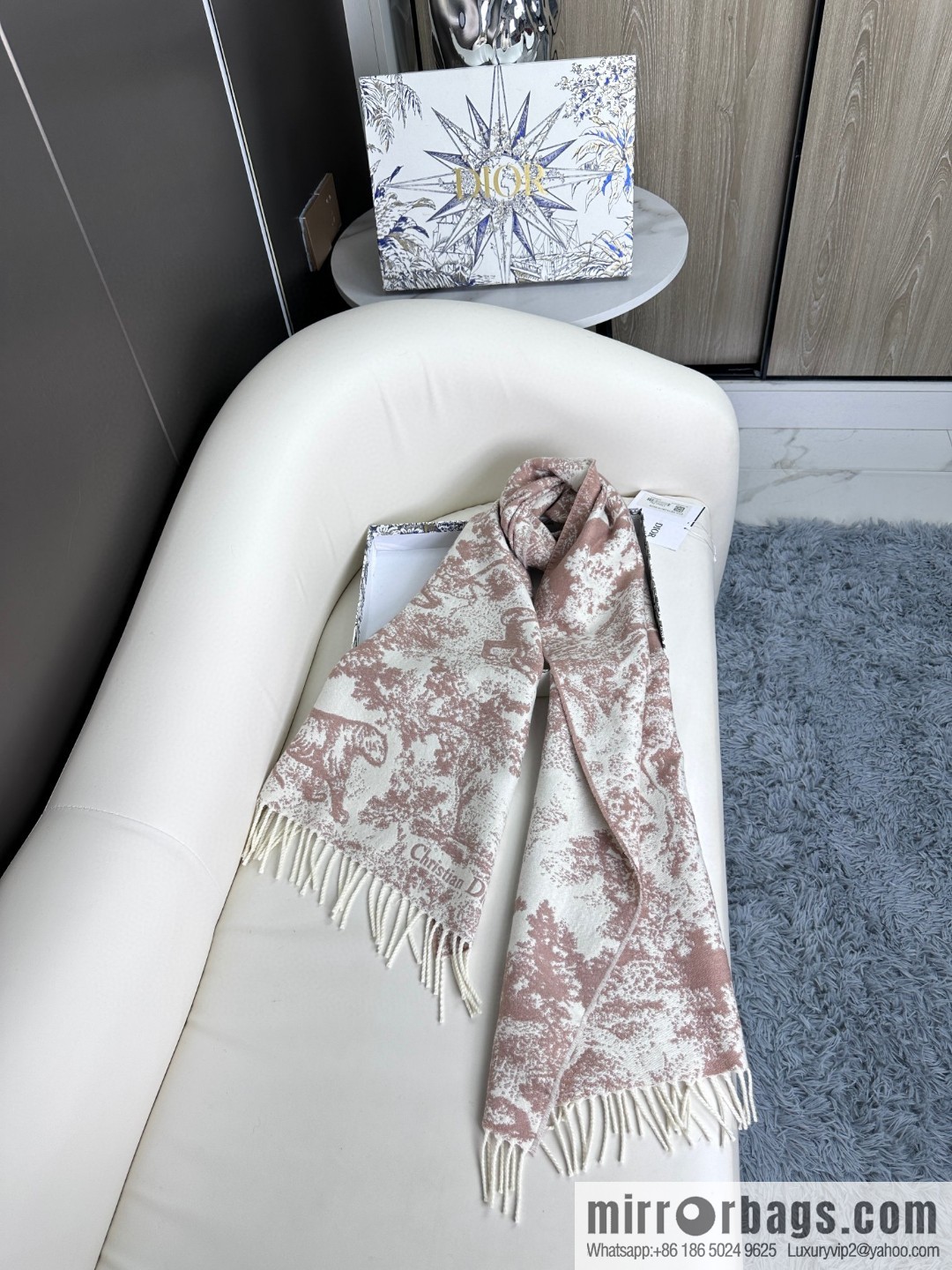 DIOR Sauvage printed scarf