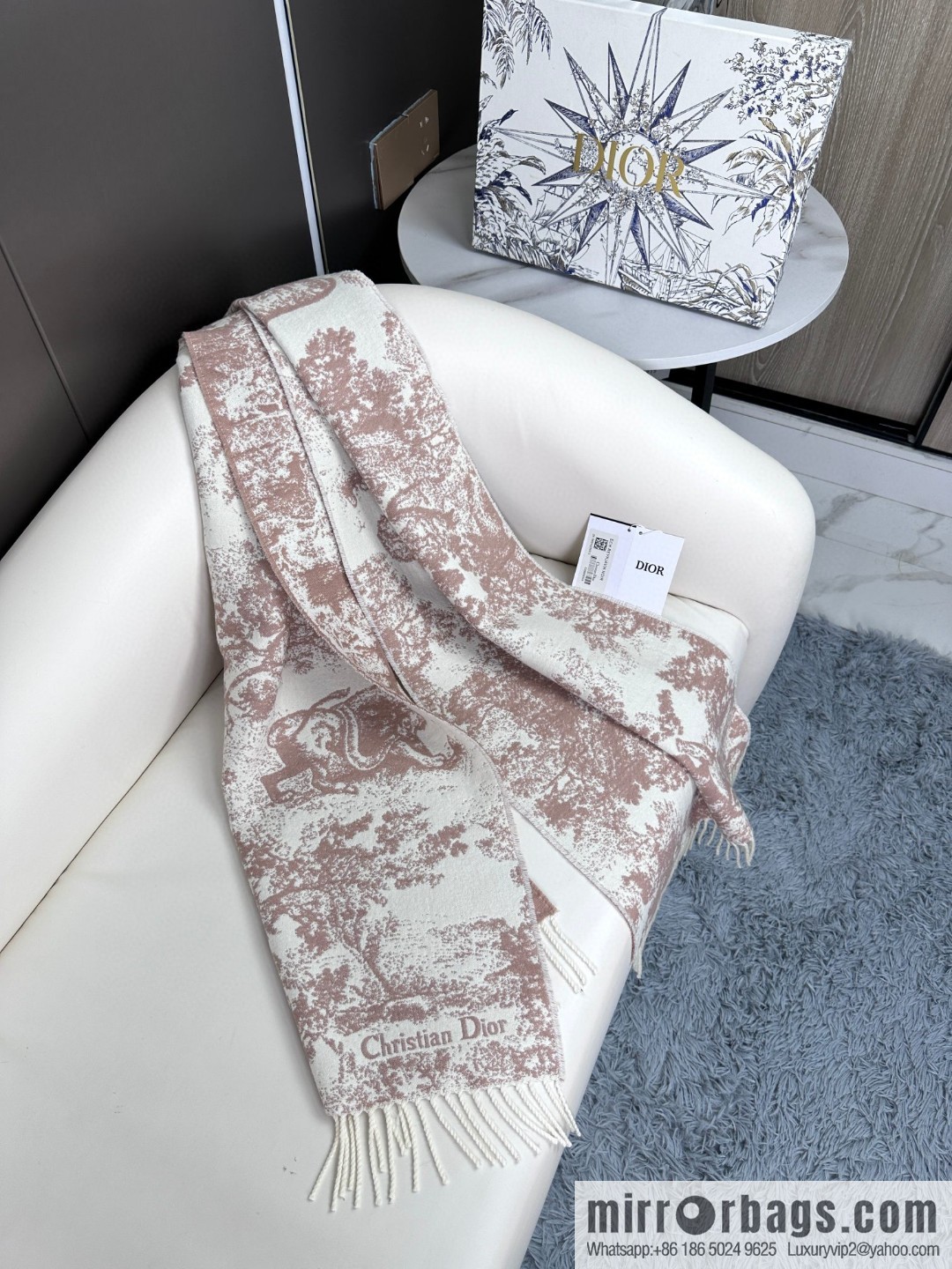 DIOR Sauvage printed scarf