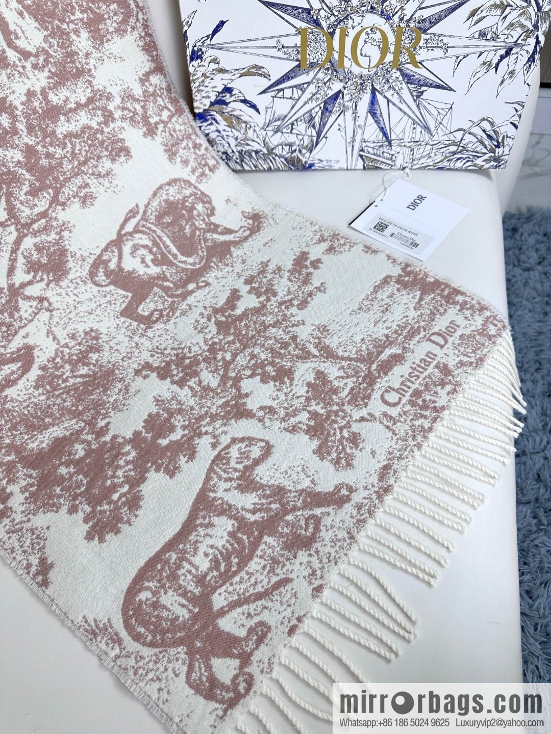 DIOR Sauvage printed scarf