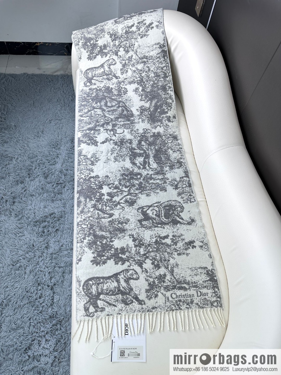 DIOR Sauvage printed scarf
