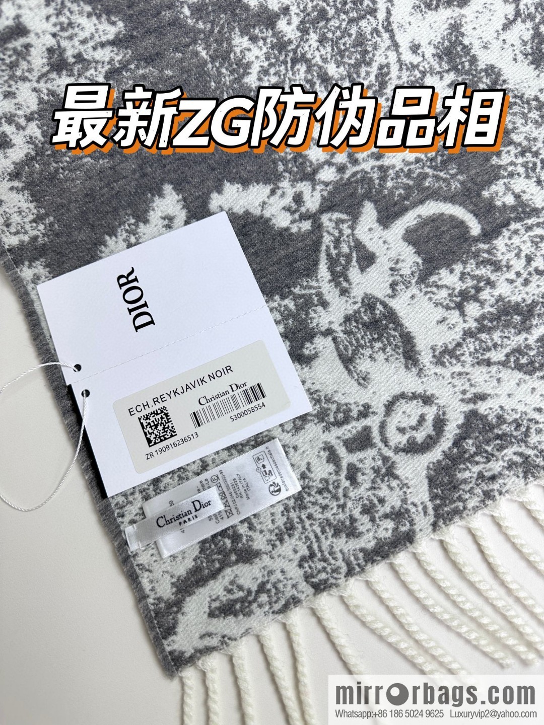 DIOR Sauvage printed scarf