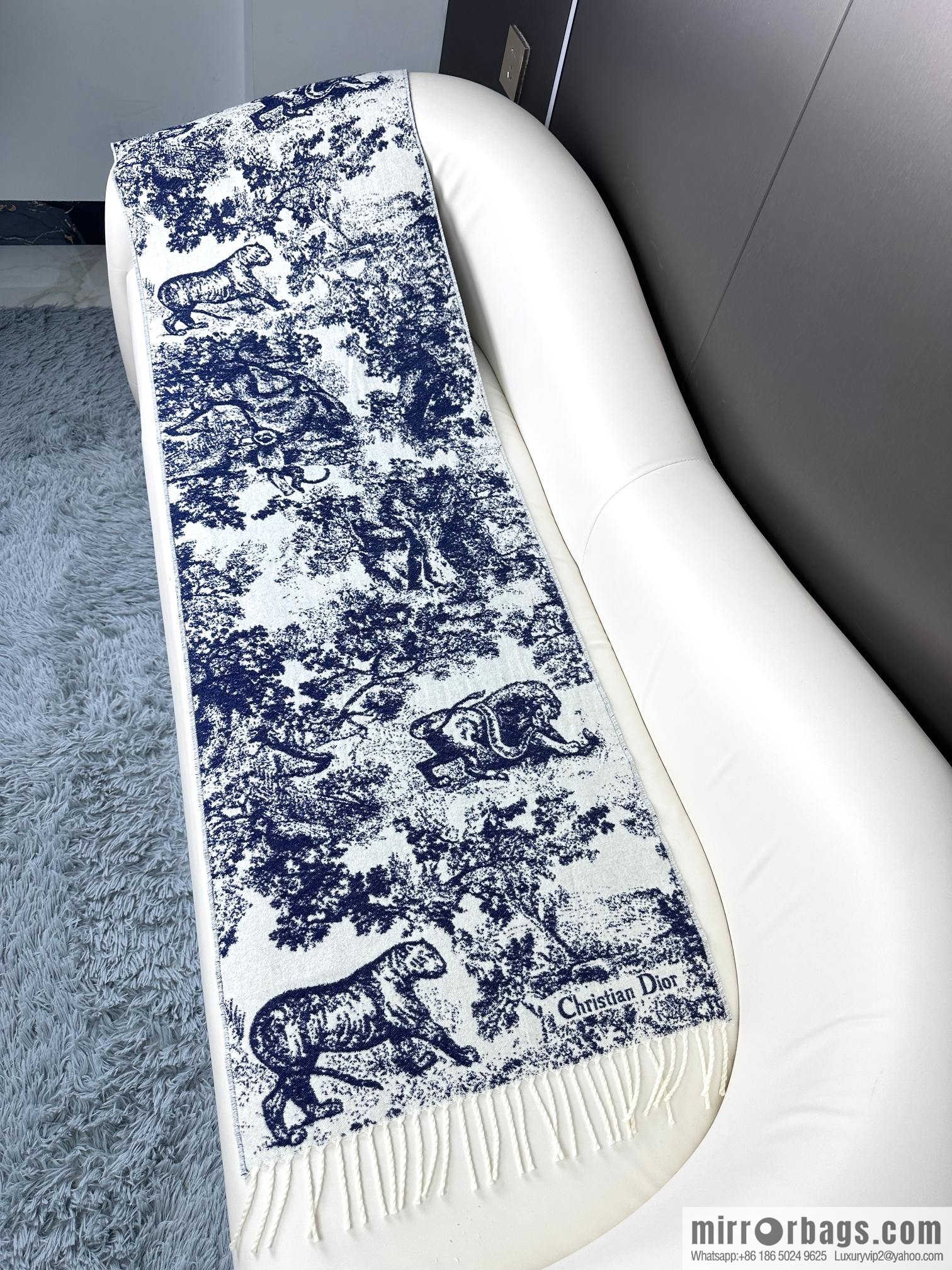 DIOR Sauvage printed scarf