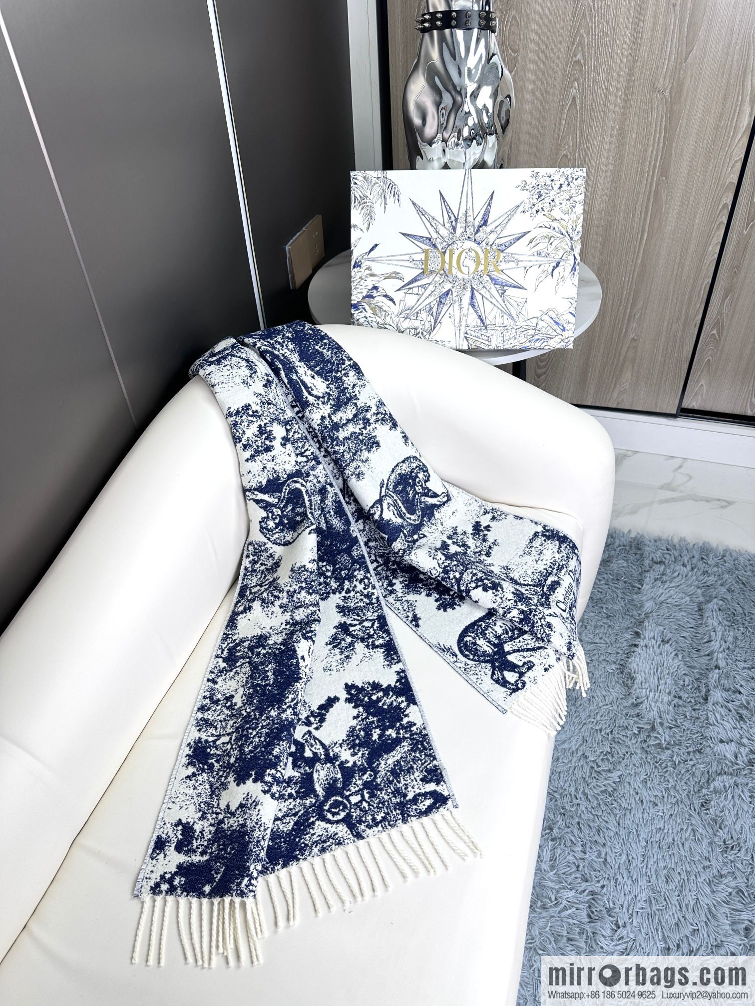 DIOR Sauvage printed scarf