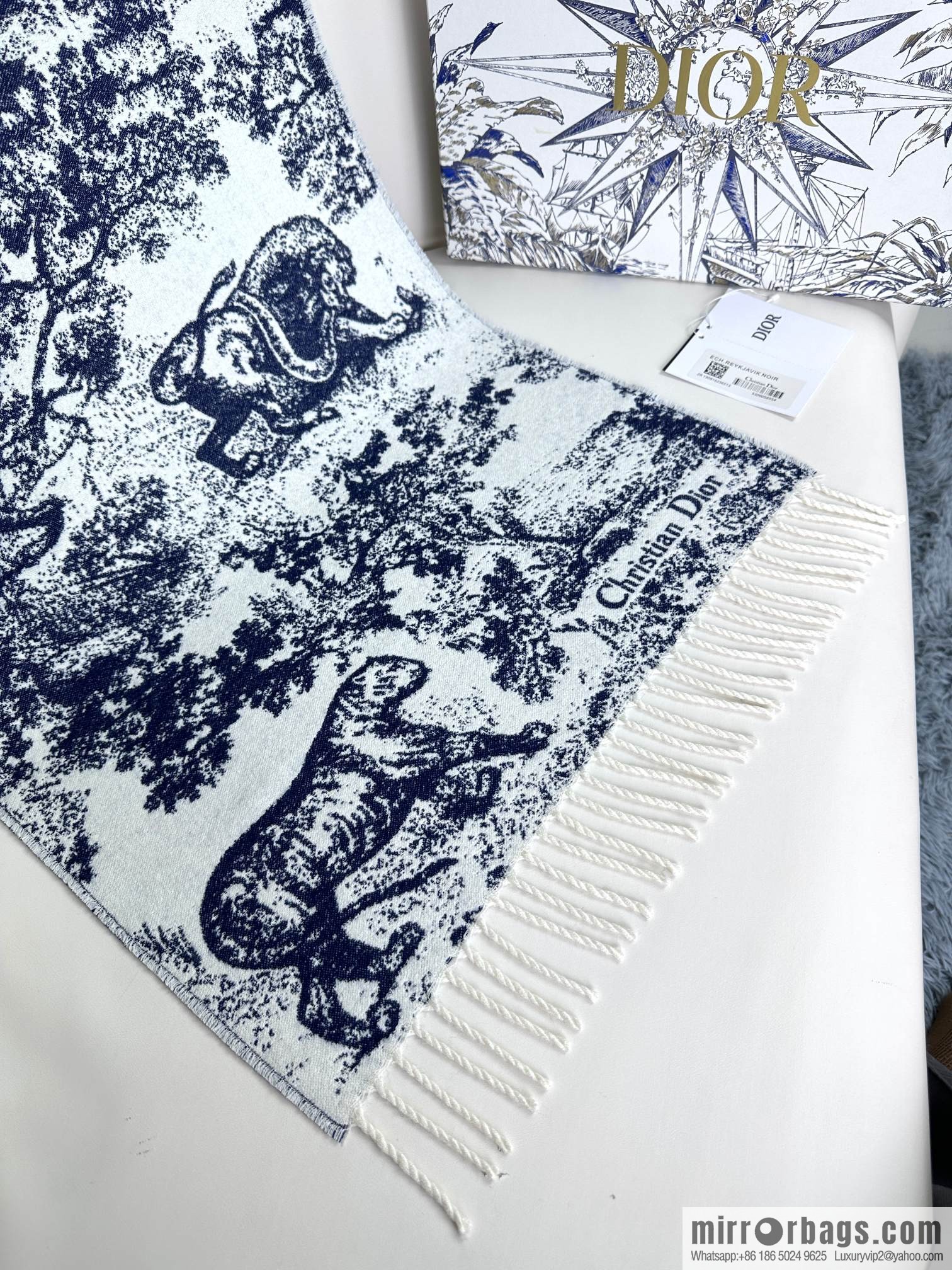 DIOR Sauvage printed scarf