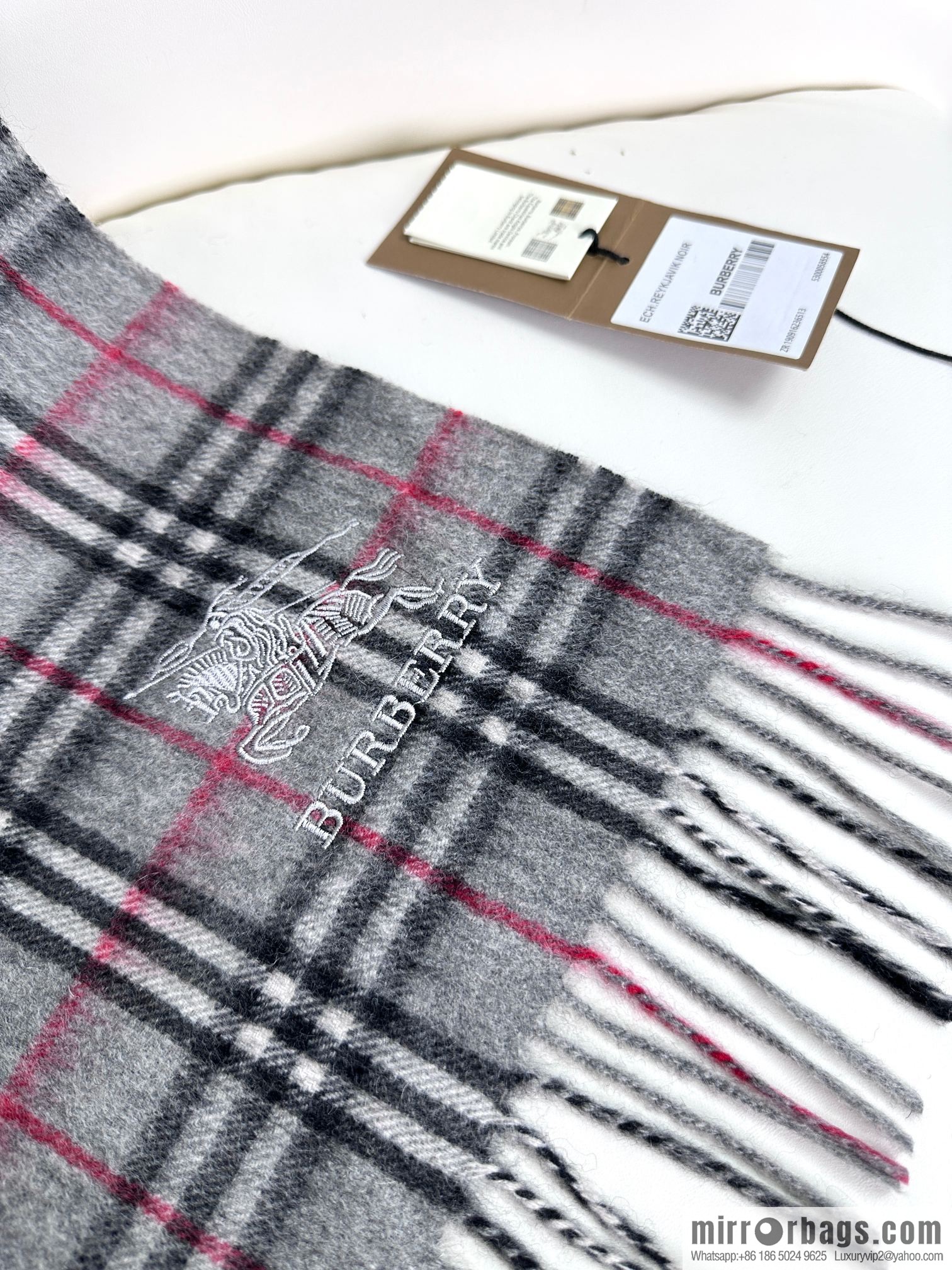 Burberry Scottish Rainbow High-end Pure Cashmere Textured Scarf