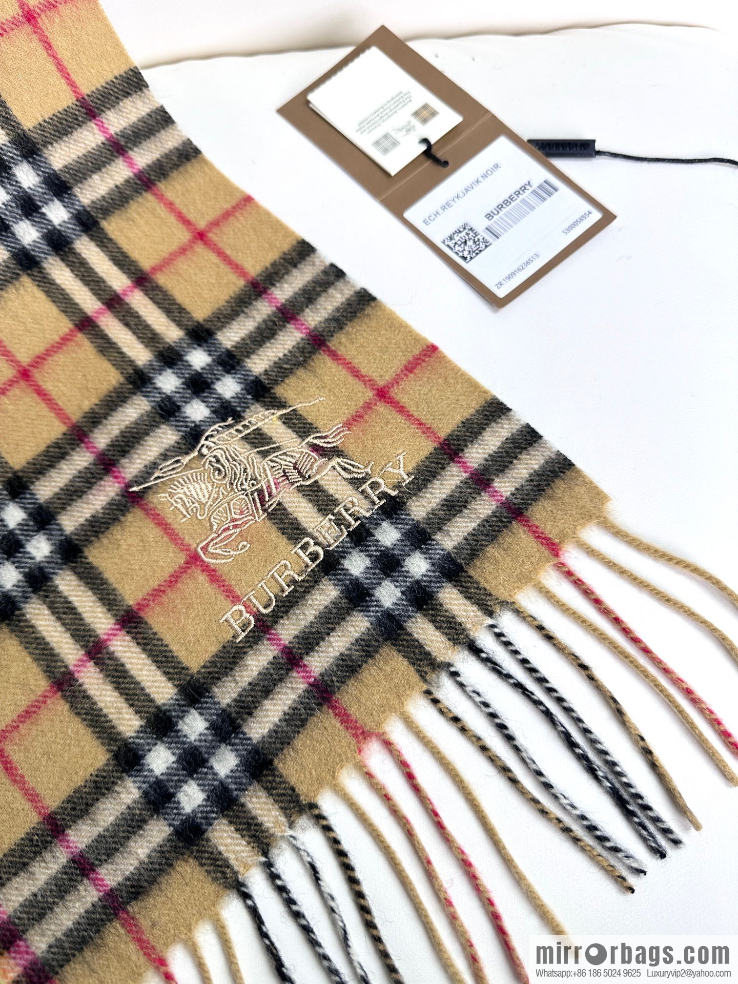 Burberry Scottish Rainbow High-end Pure Cashmere Textured Scarf