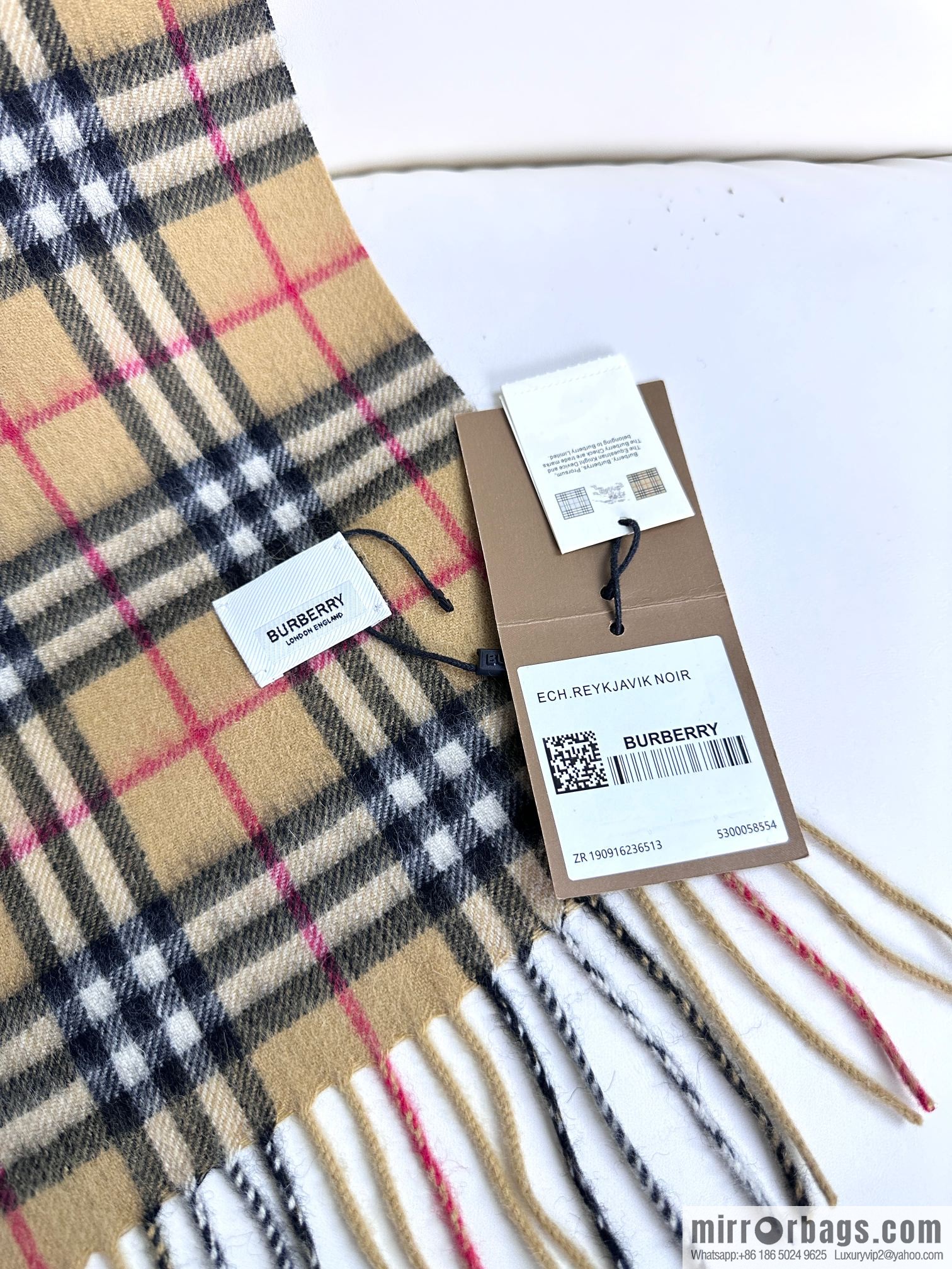 Burberry Scottish Rainbow High-end Pure Cashmere Textured Scarf
