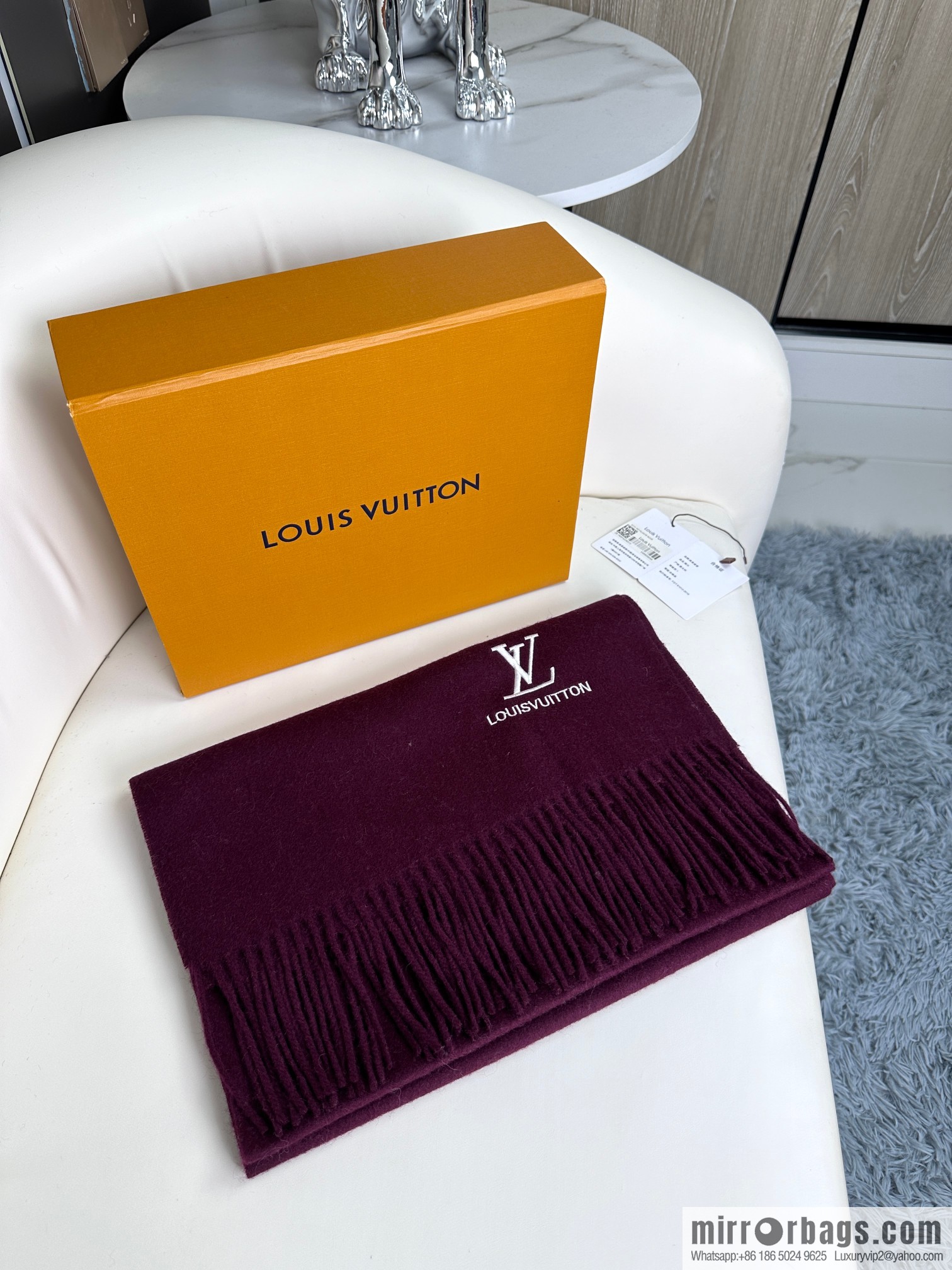 LV embroidered LOGO couple scarf