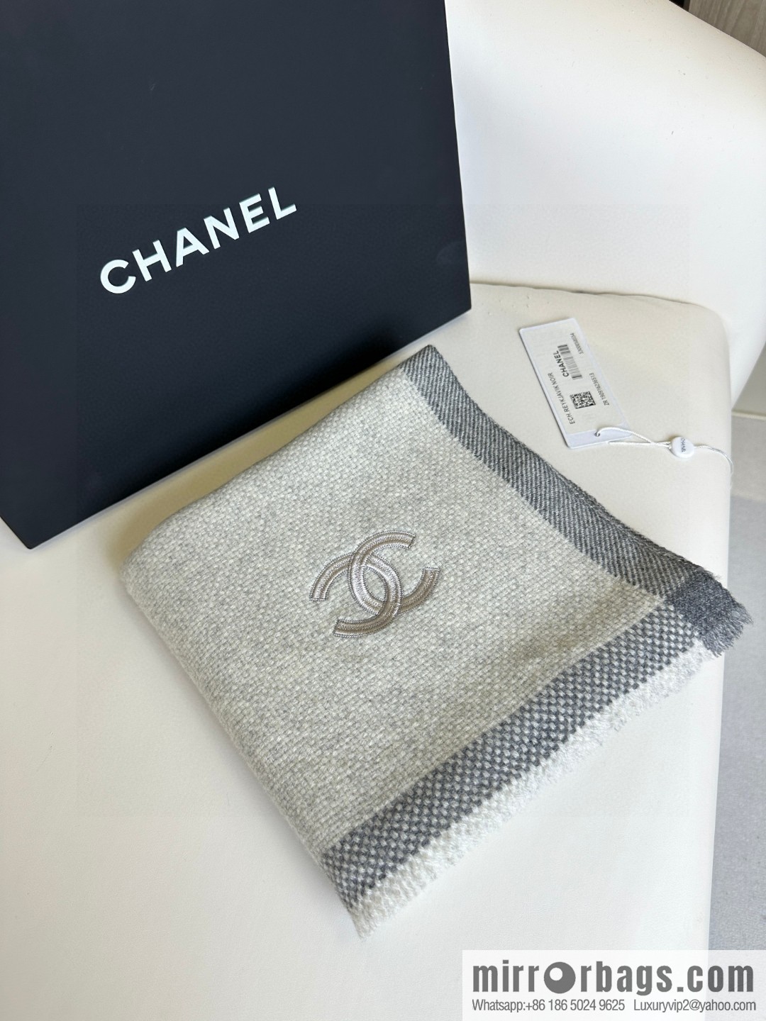 CHANEL Annual Limited Edition Double C Knitted Shawl