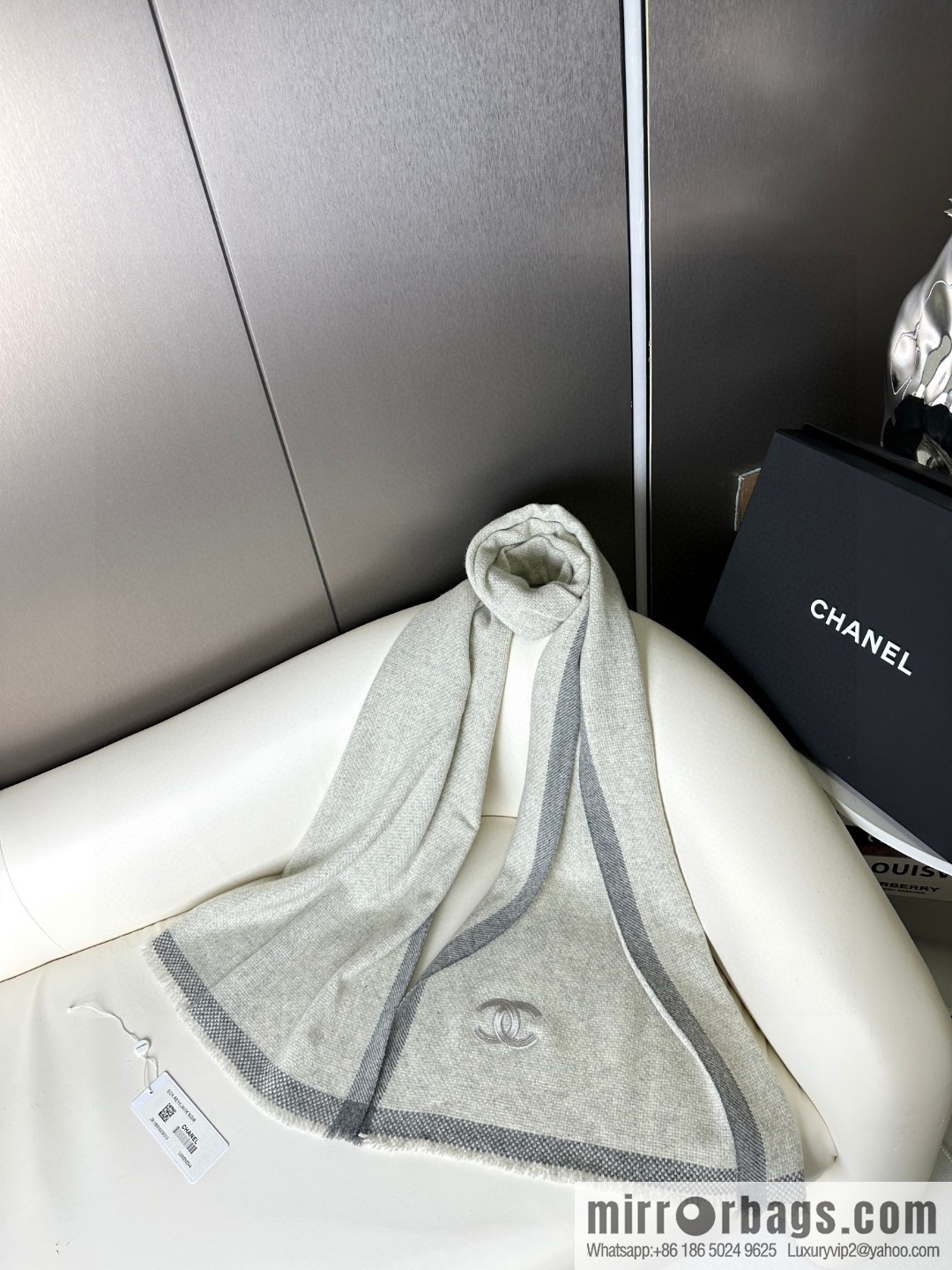 CHANEL Annual Limited Edition Double C Knitted Shawl