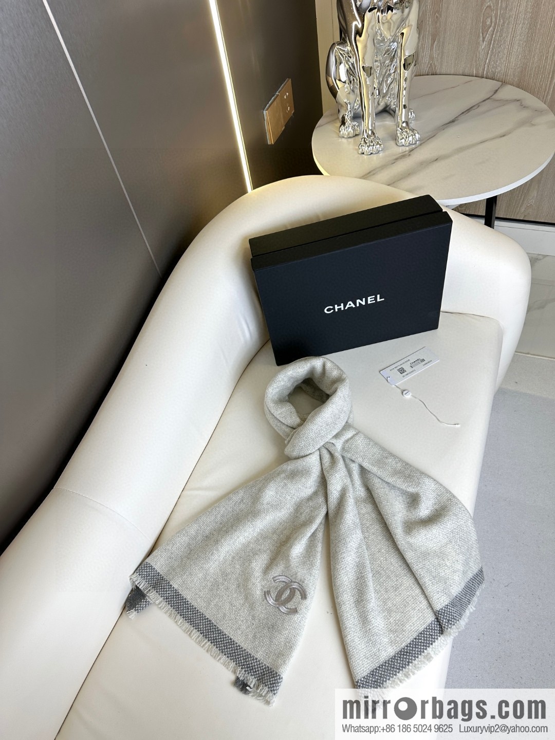 CHANEL Annual Limited Edition Double C Knitted Shawl