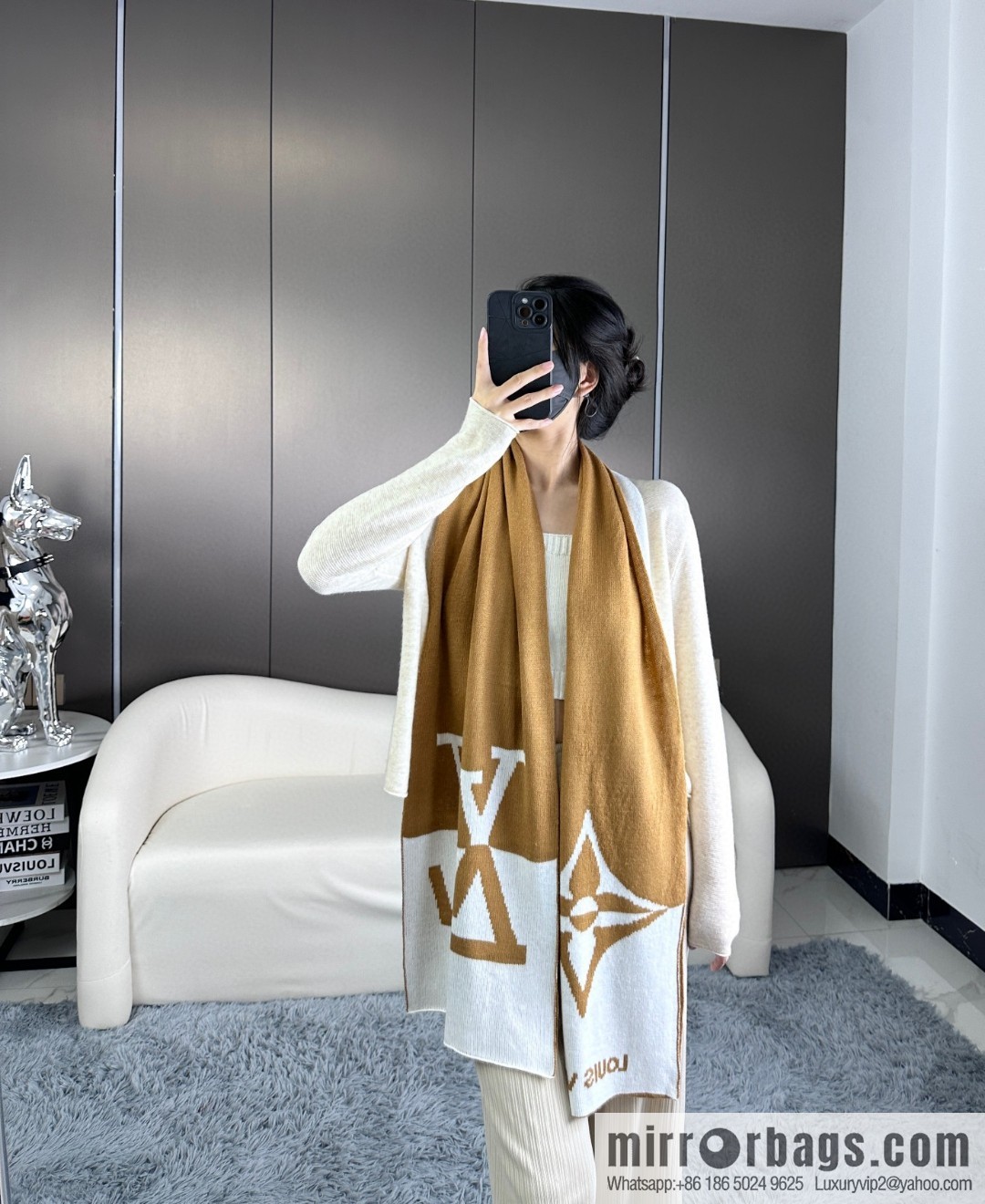 LV Damier Archives Jhelam Scarves