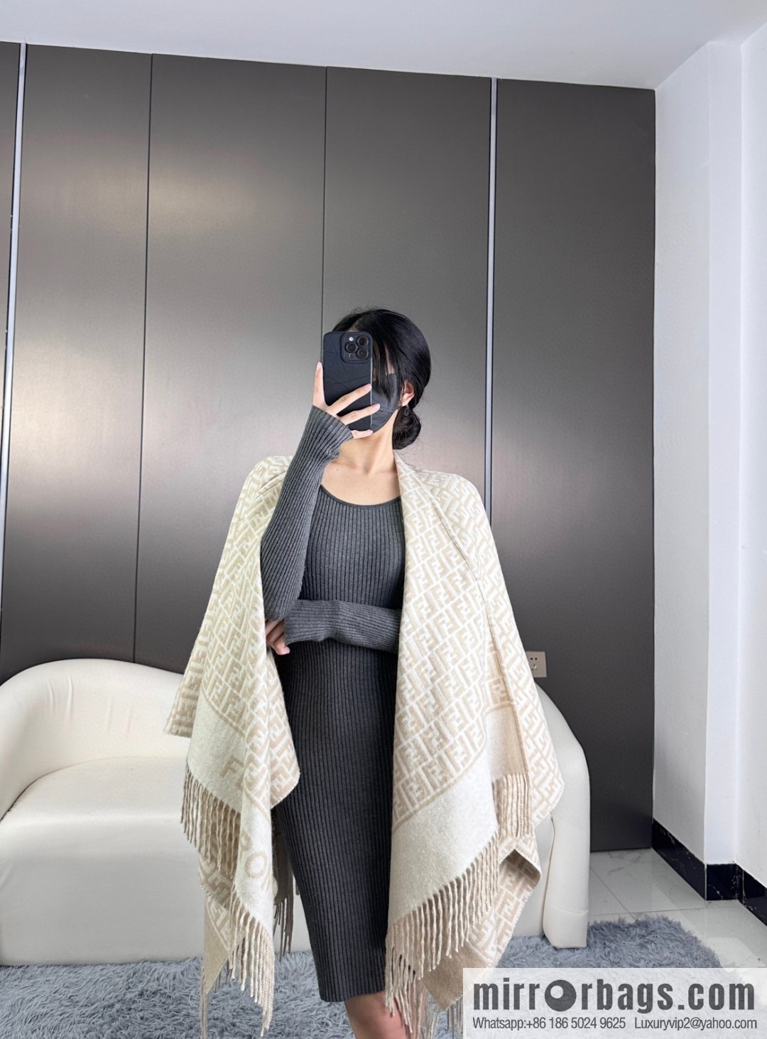 FENDI Fendi FF alphabet cape