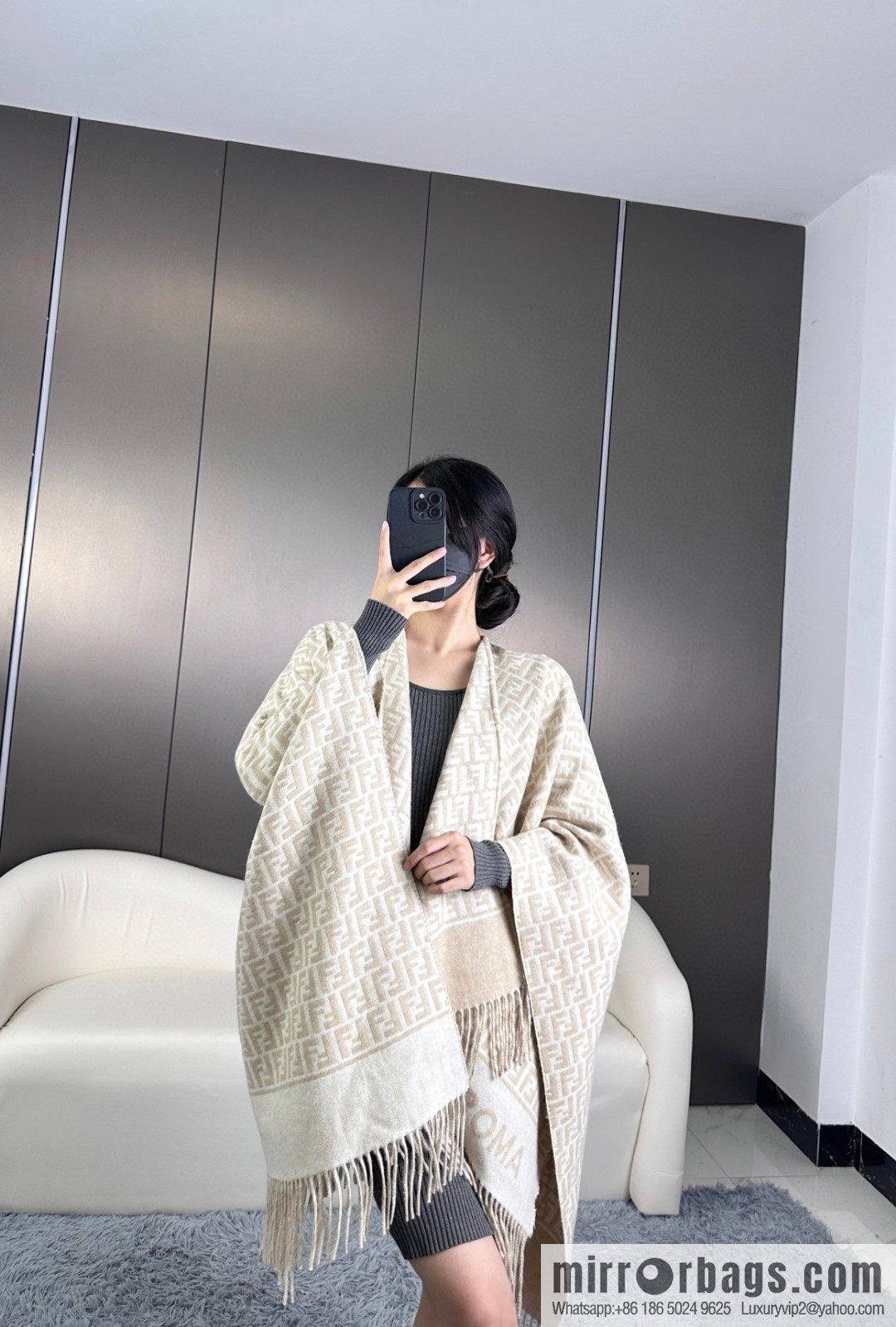 FENDI Fendi FF alphabet cape