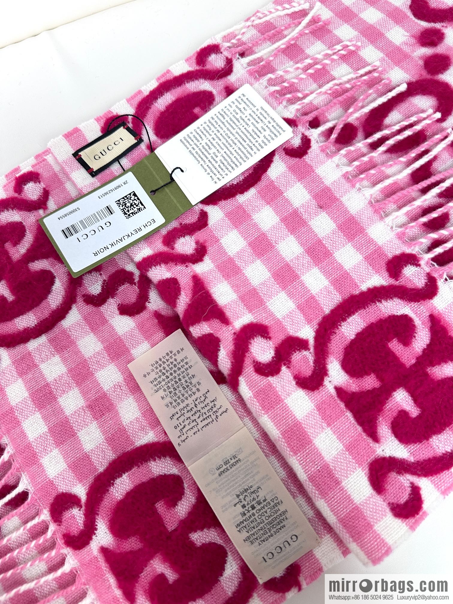 GUCCI double G jacquard cashmere long towel