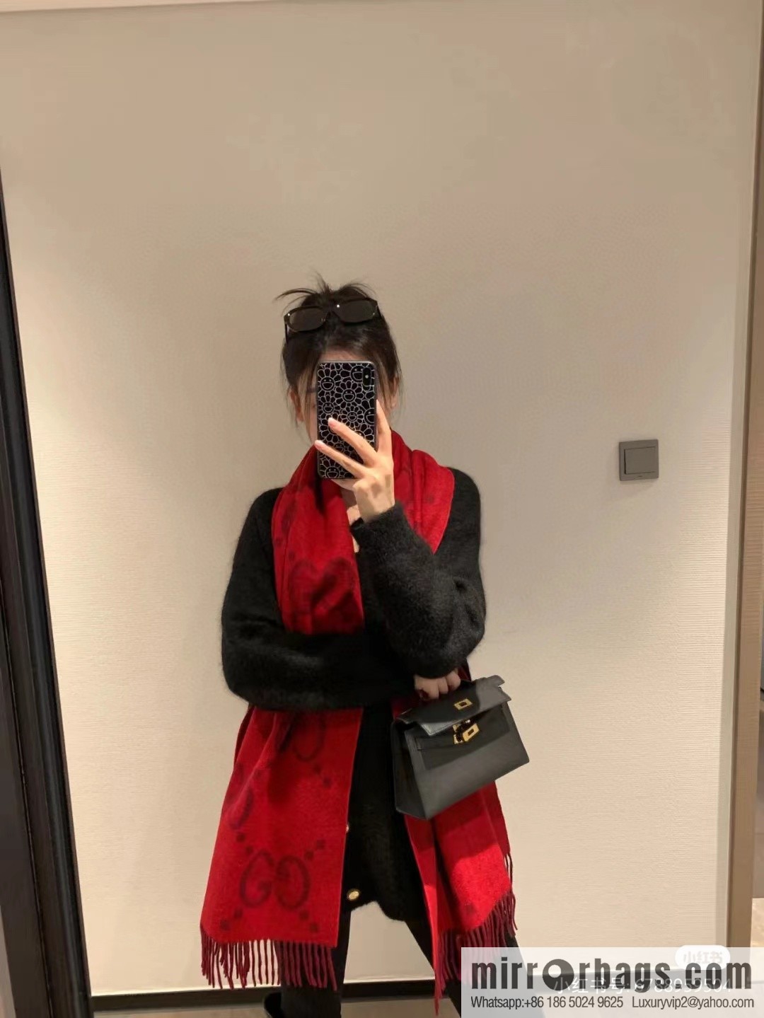 GUCCI Big G Tassel, Classic Double Big G Double Sided Jacquard Tassel Scarf