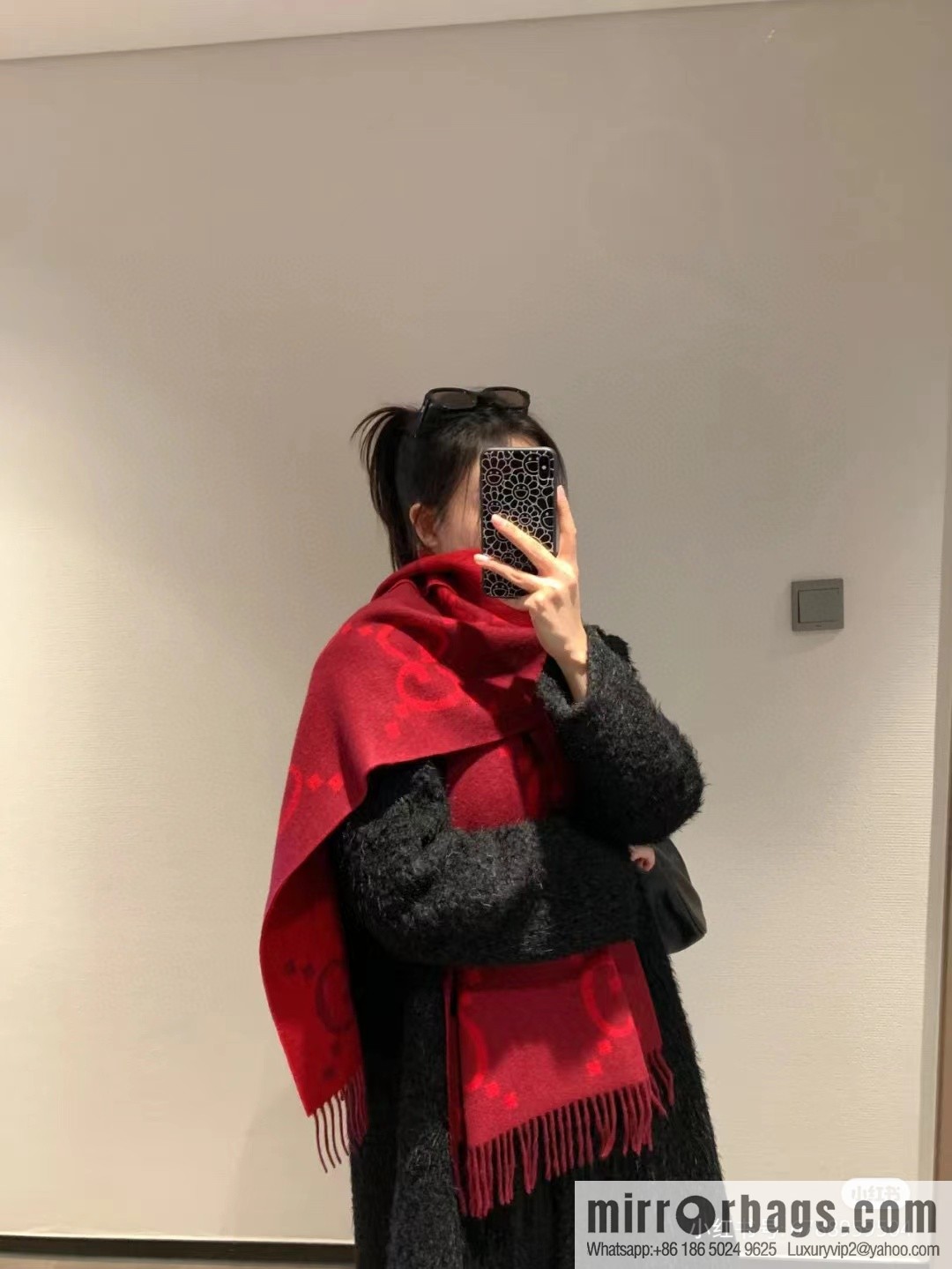 GUCCI Big G Tassel, Classic Double Big G Double Sided Jacquard Tassel Scarf