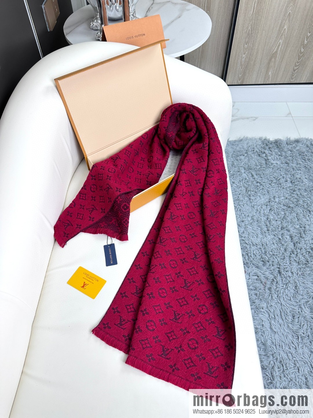LV men's cashmere scarf