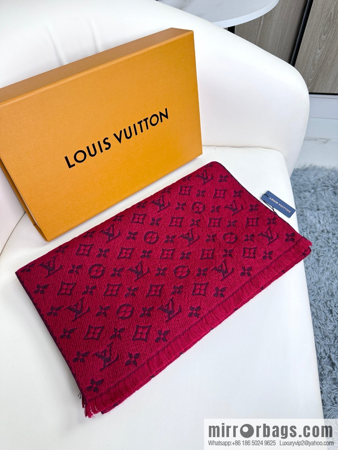 LV men's cashmere scarf