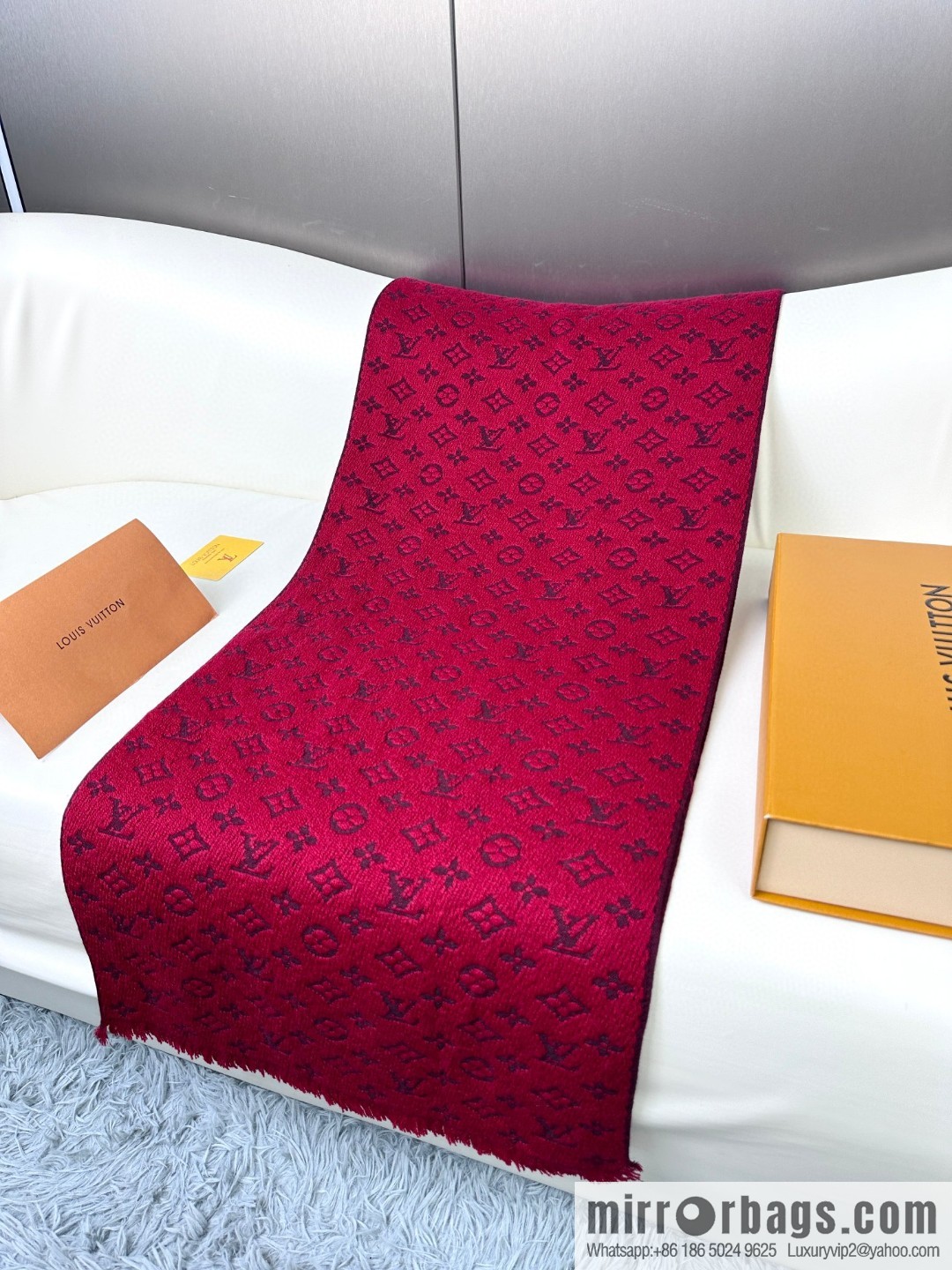 LV men's cashmere scarf