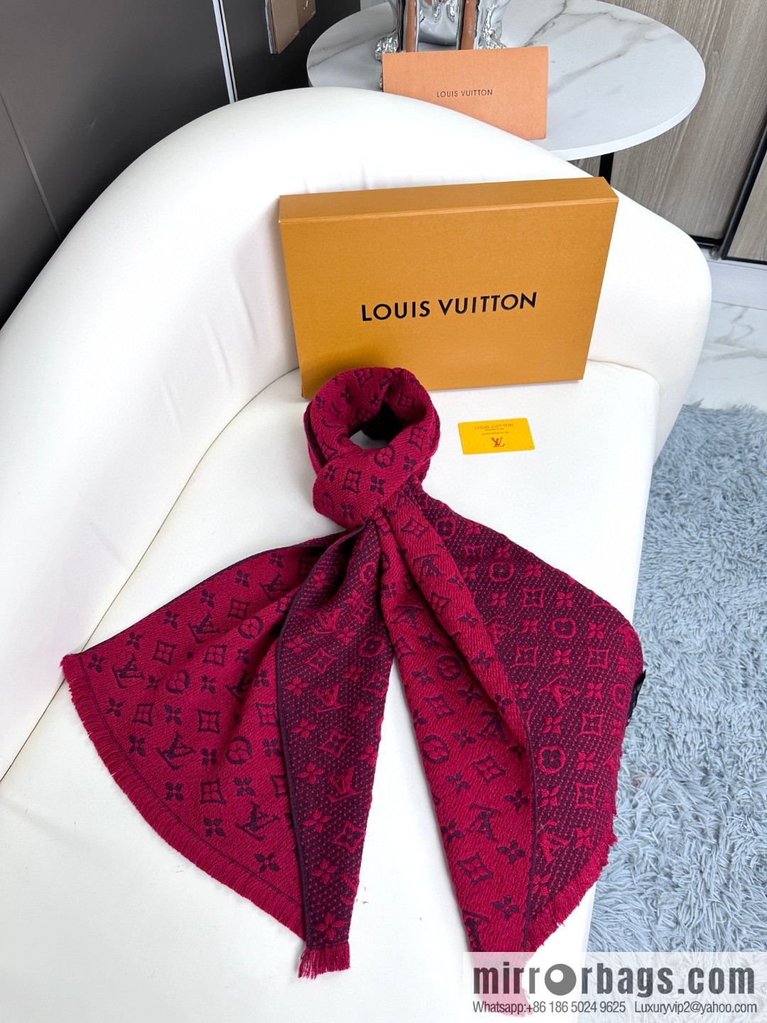 LV men's cashmere scarf