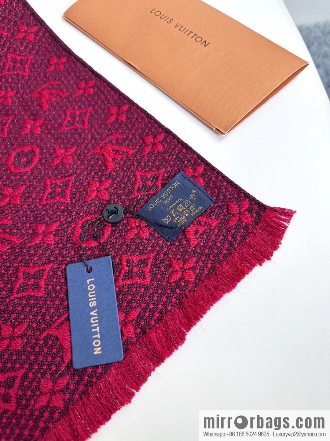 LV men's cashmere scarf