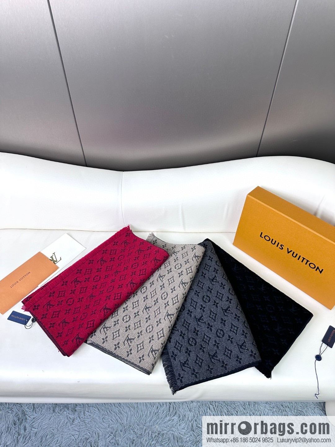 LV men's cashmere scarf