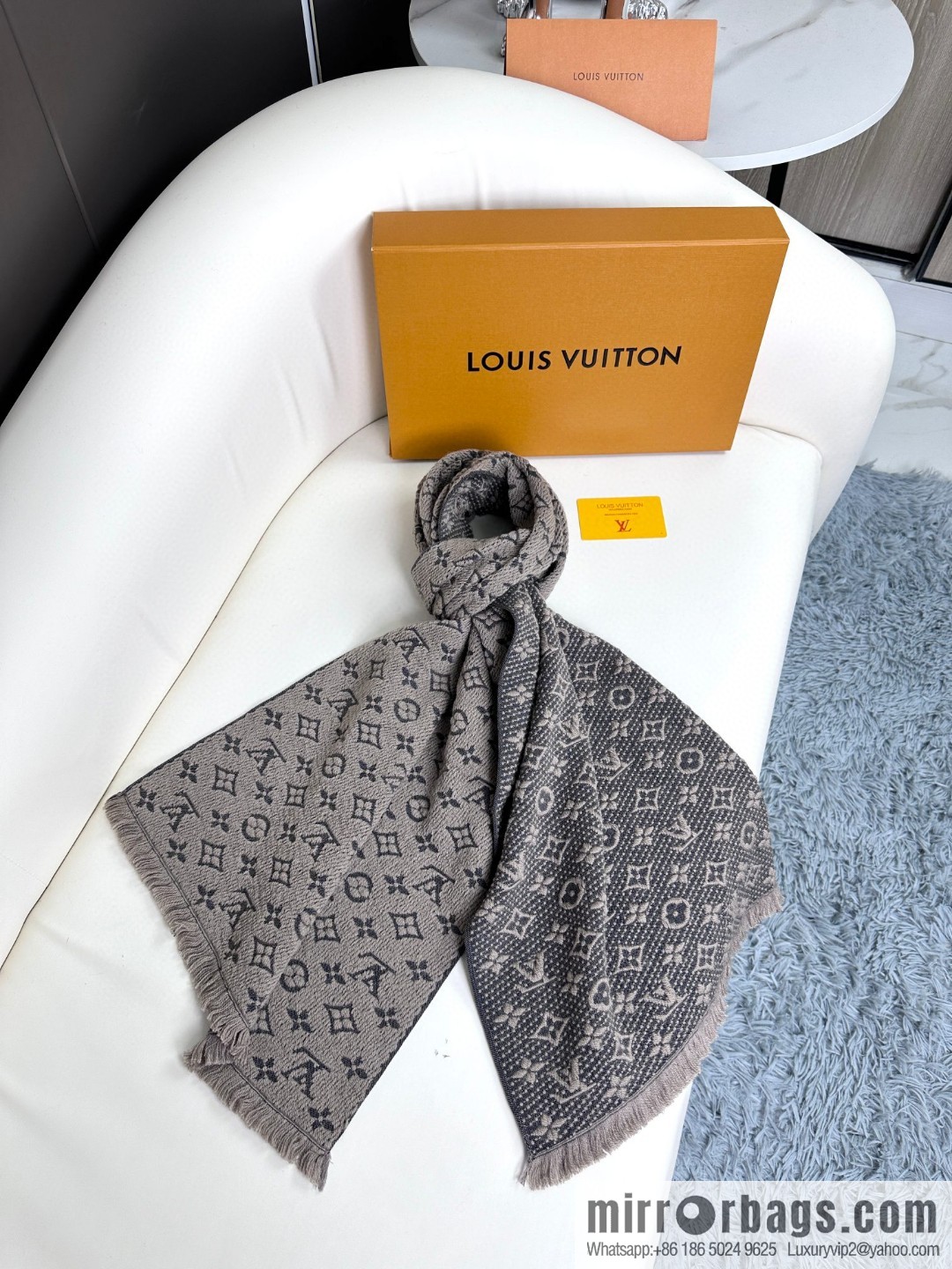 LV men's cashmere scarf