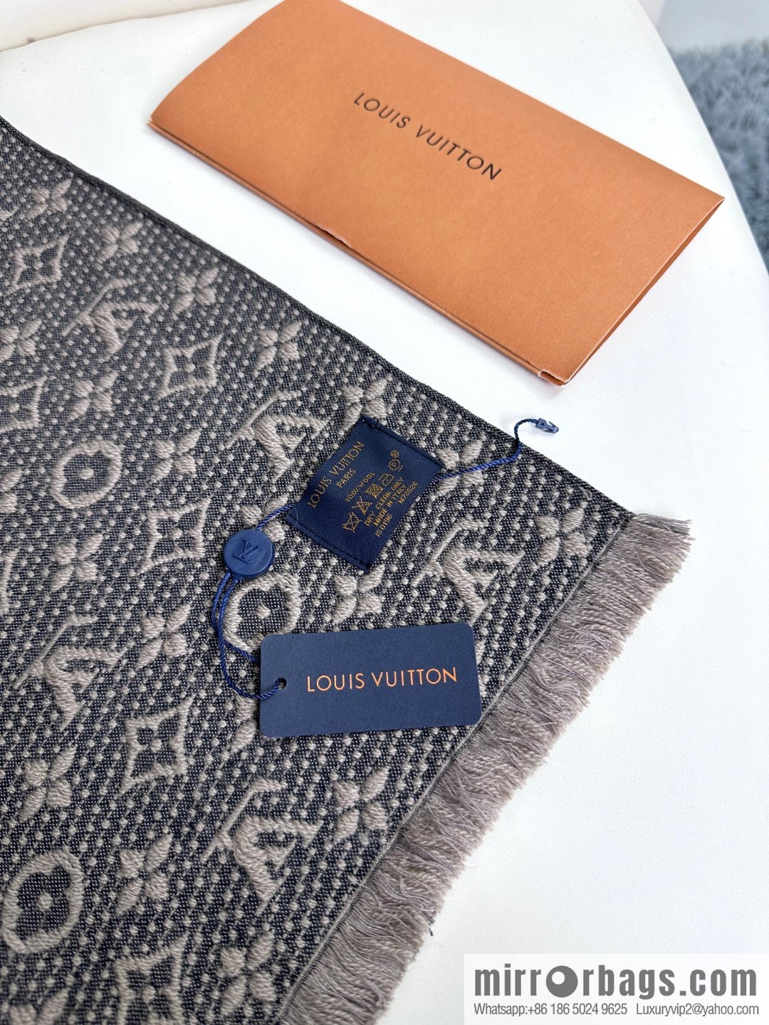 LV men's cashmere scarf