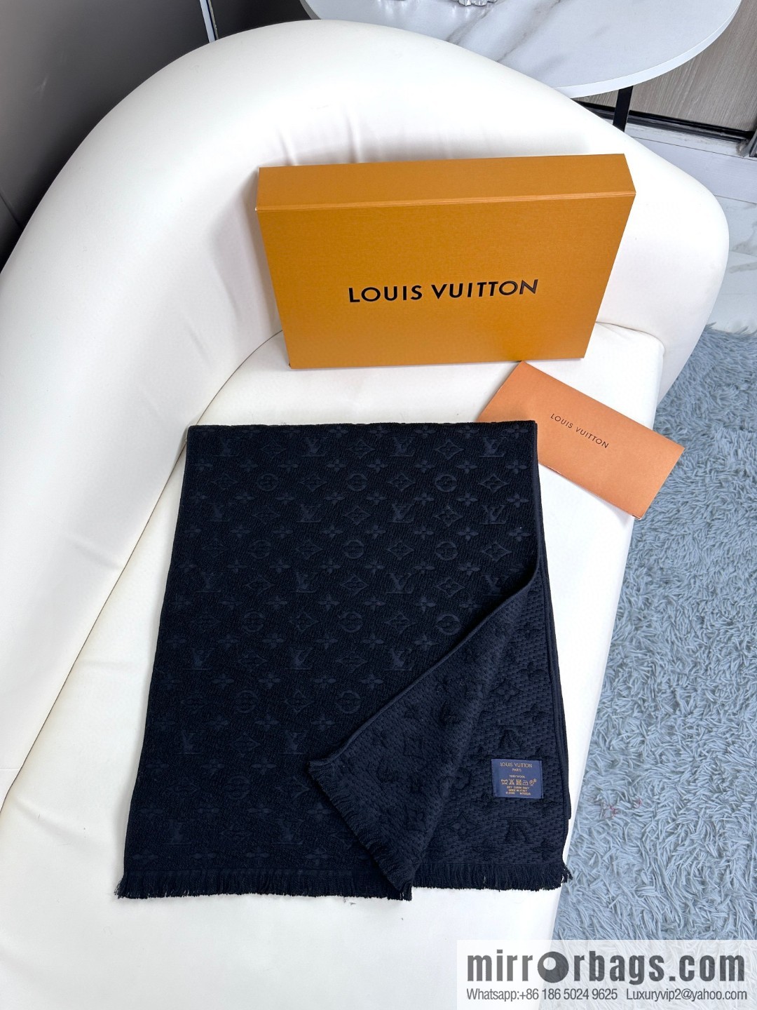LV men's cashmere scarf