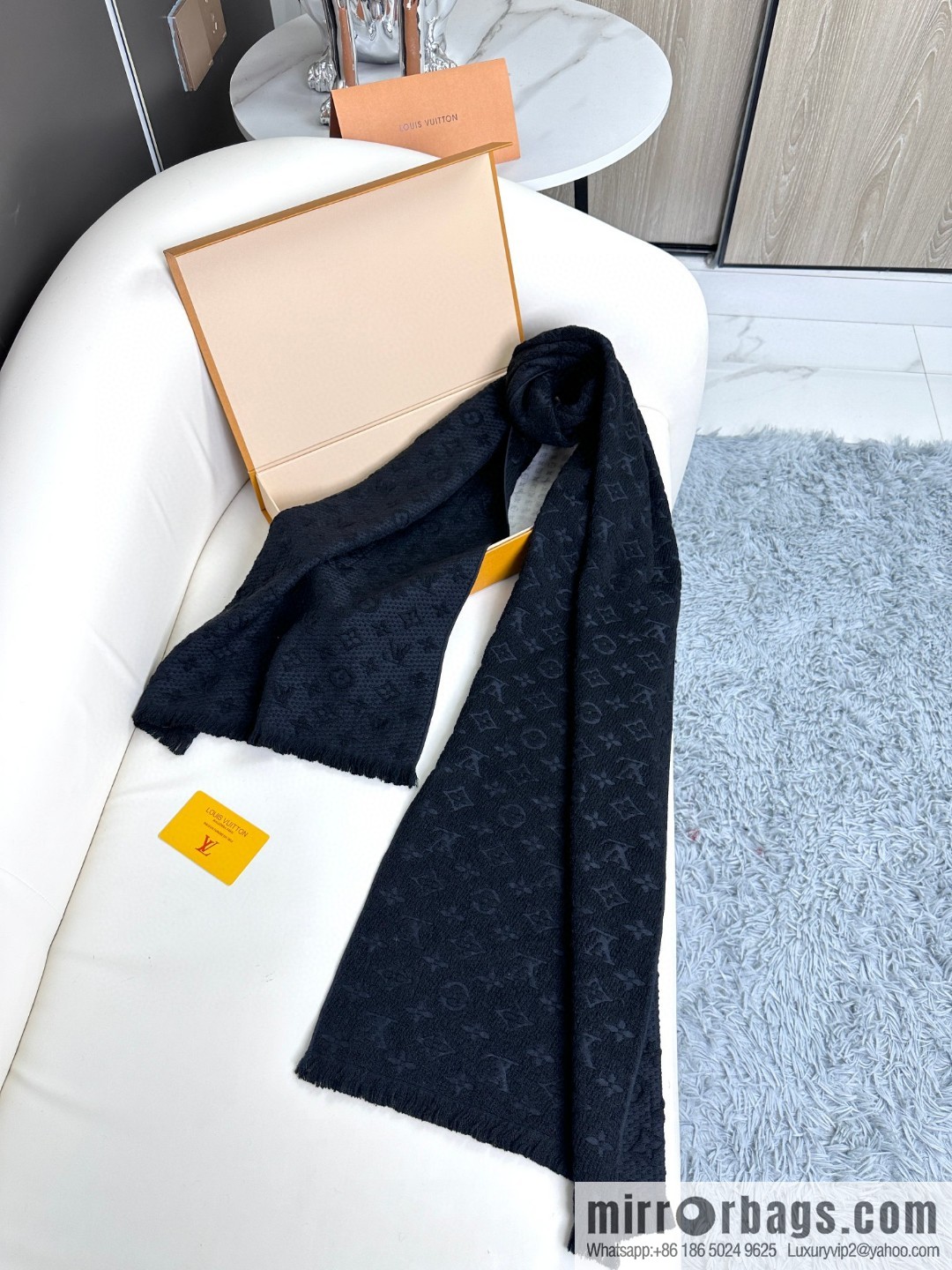 LV men's cashmere scarf