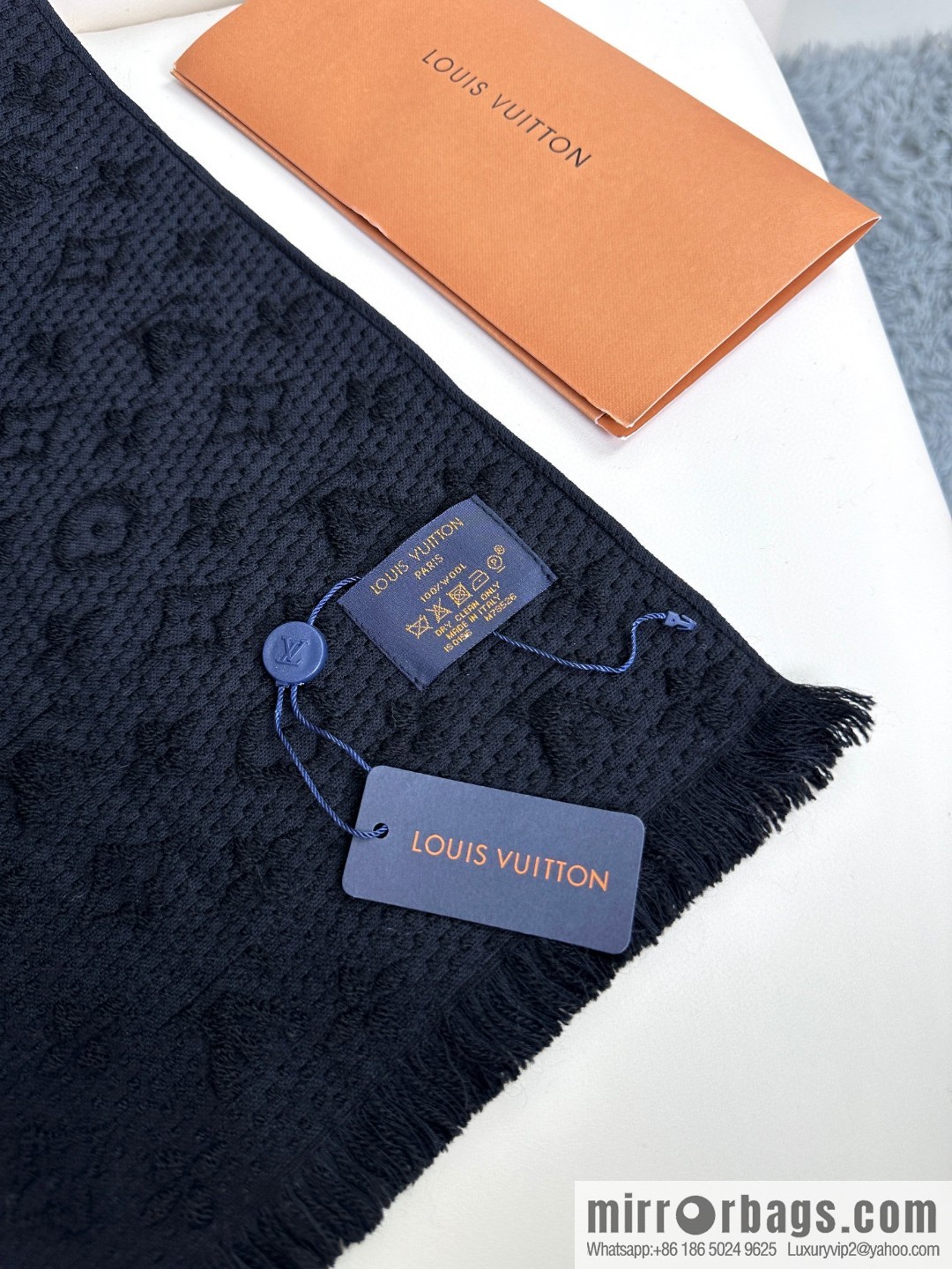 LV men's cashmere scarf