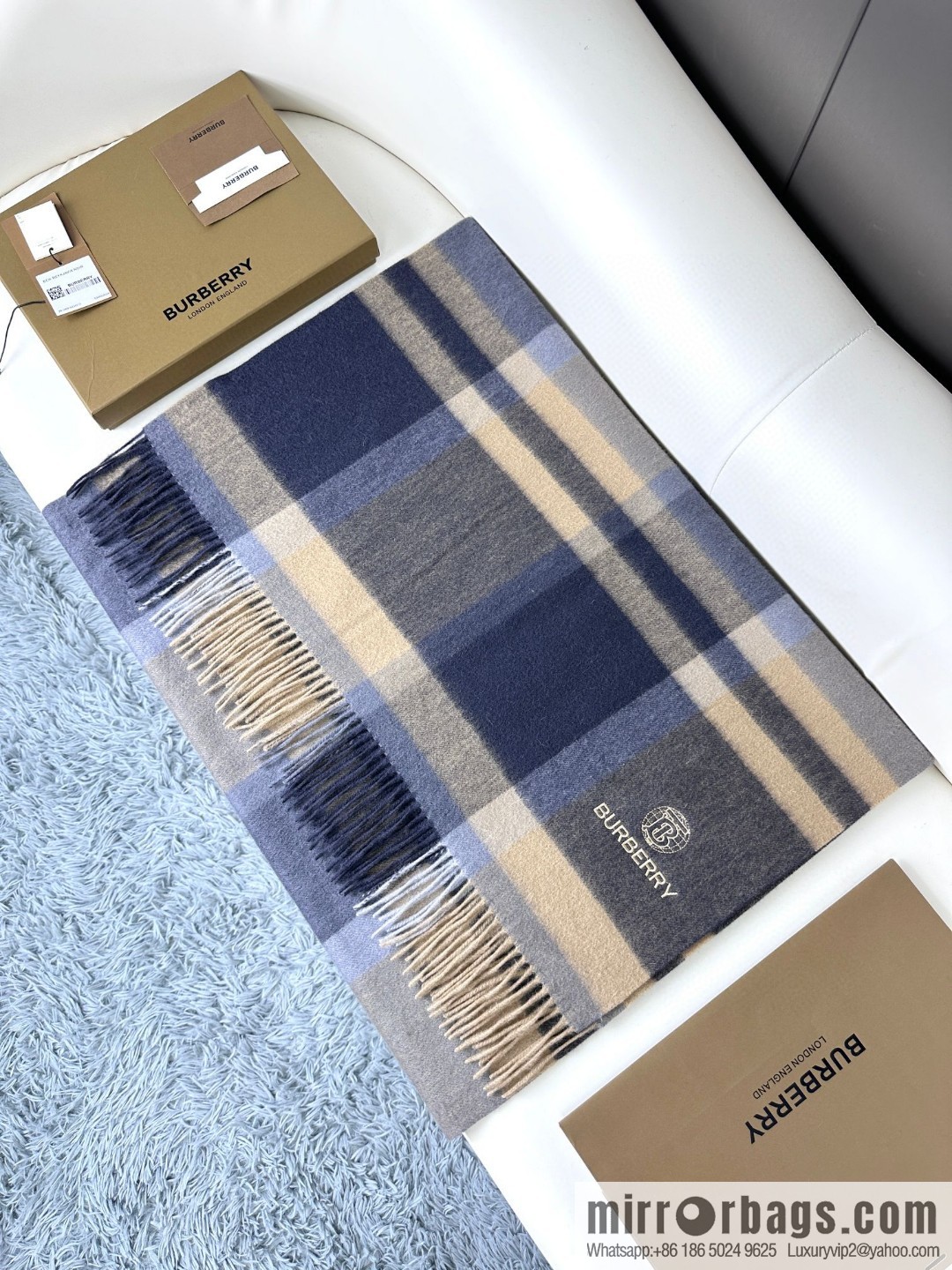 Burberry 2024 counter latest water ripple earth standard top cashmere shawl scarf