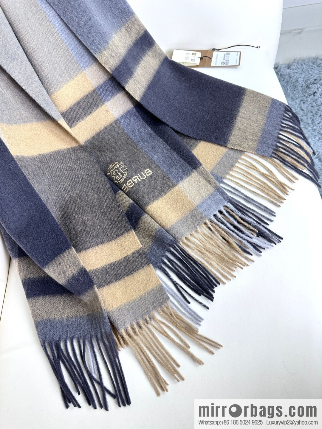 Burberry 2024 counter latest water ripple earth standard top cashmere shawl scarf