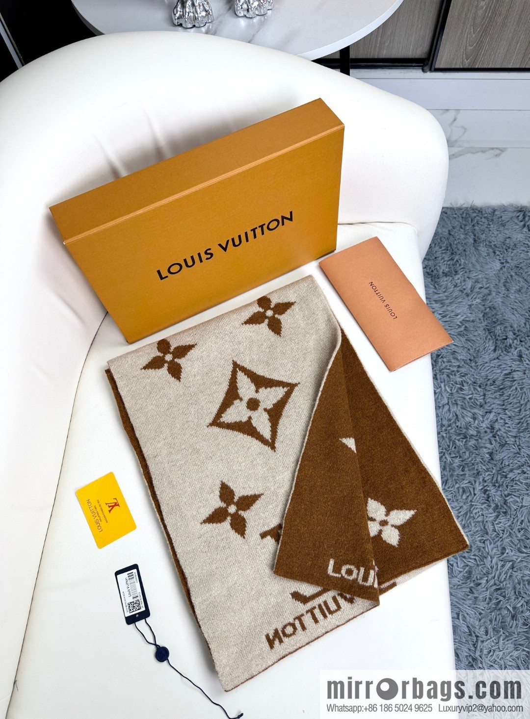 LV 2024 latest couple imported knitted cashmere scarf