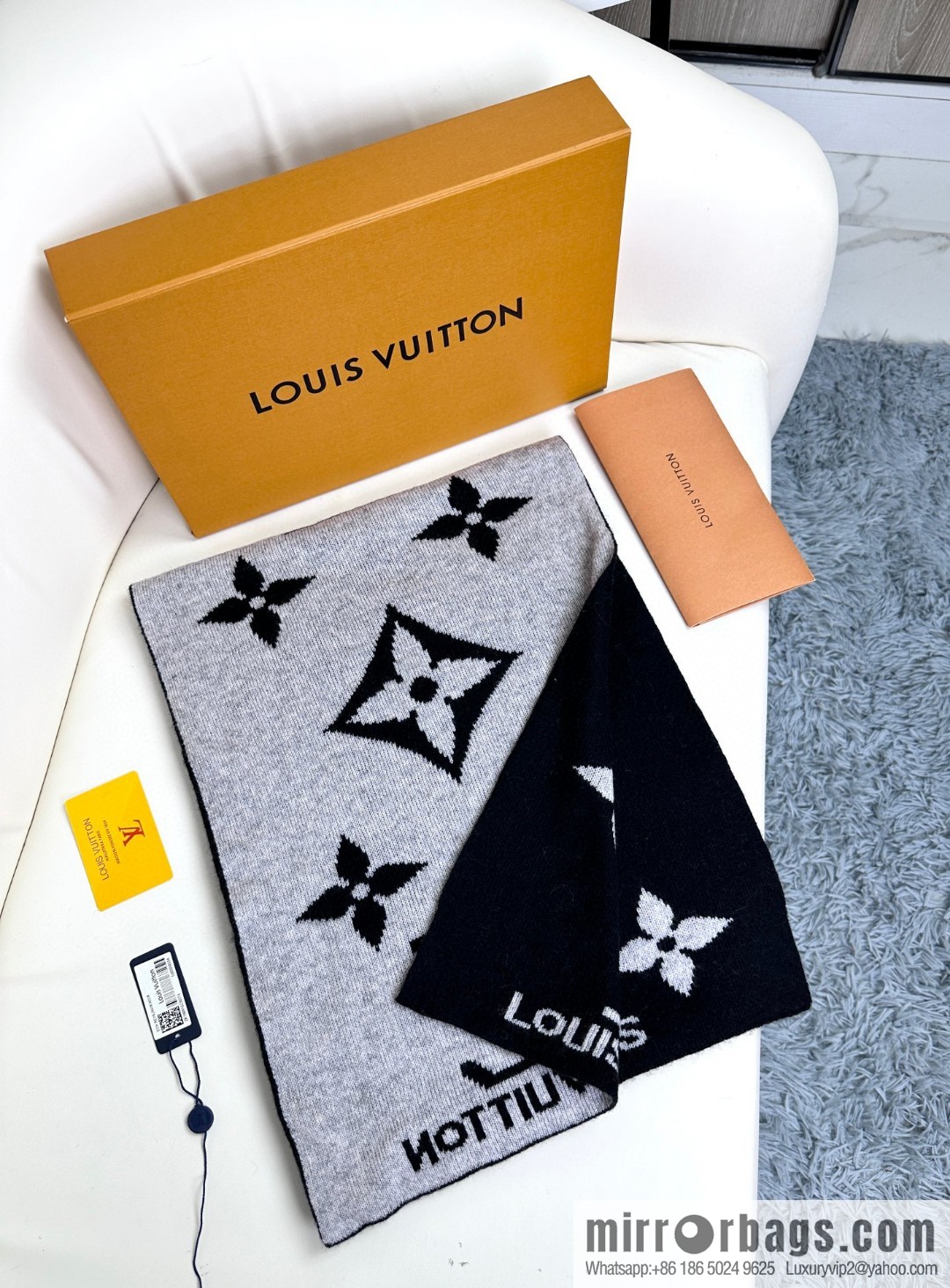 LV 2024 latest couple imported knitted cashmere scarf